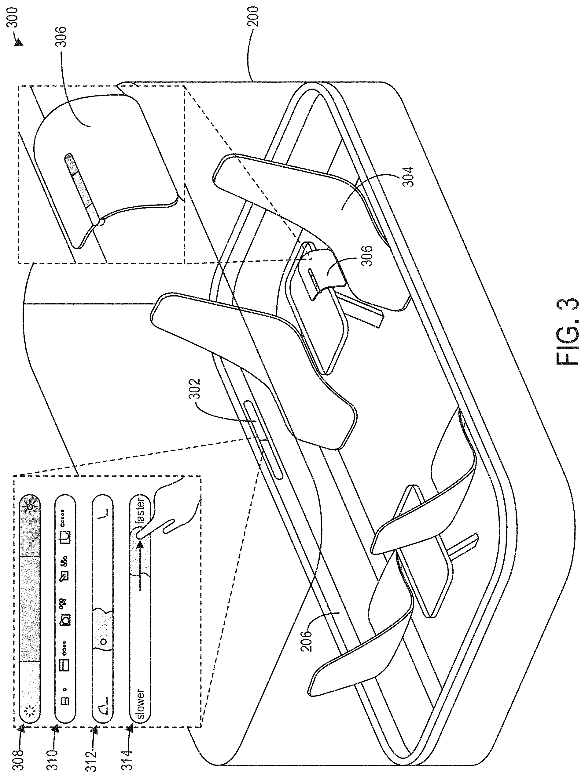 Patent US11787288 Figure 3 – Systems and methods for user interfaces in a vehicular environment