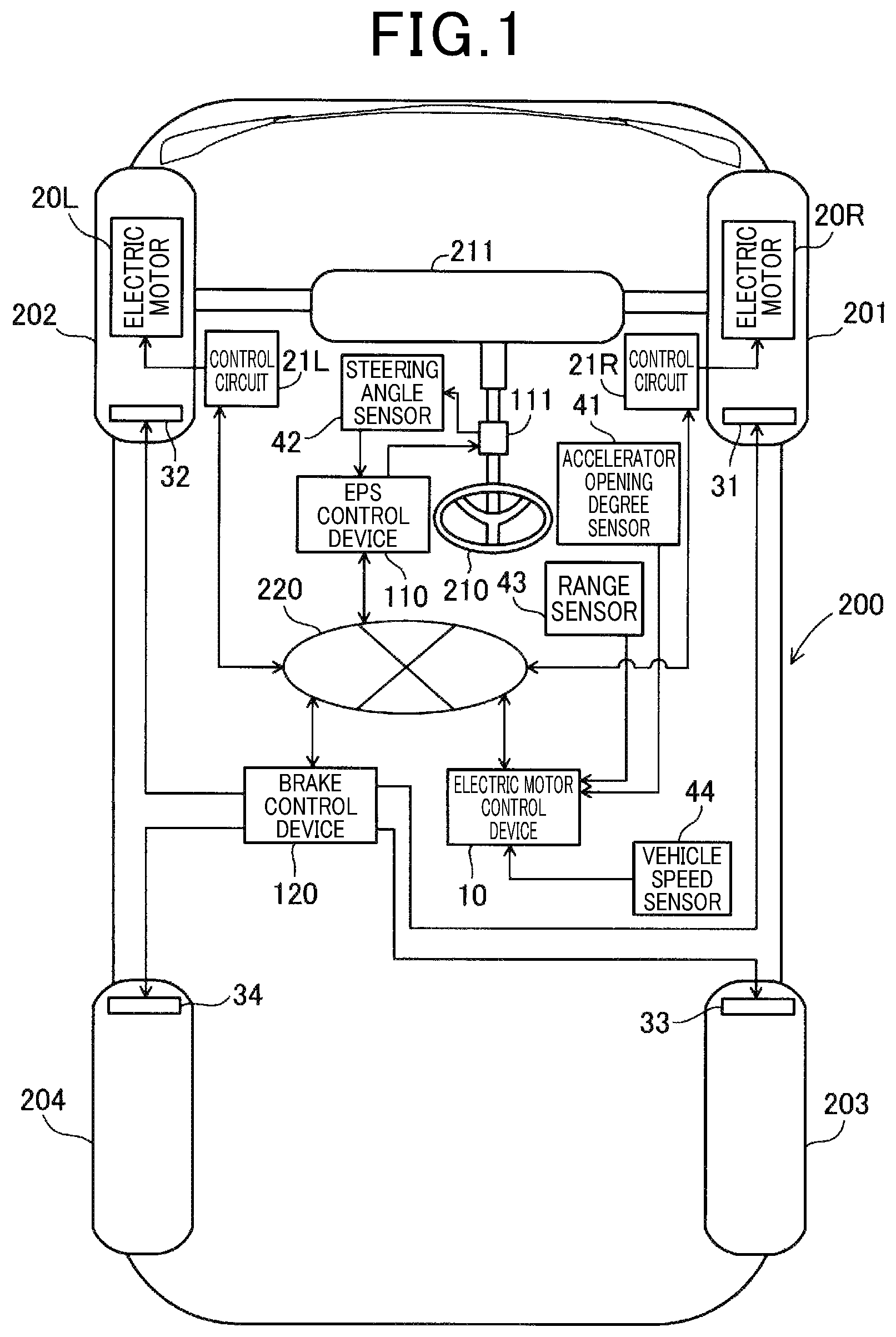 Patent US11787293 Figure 1 – Electric motor control device and method of electric motor control