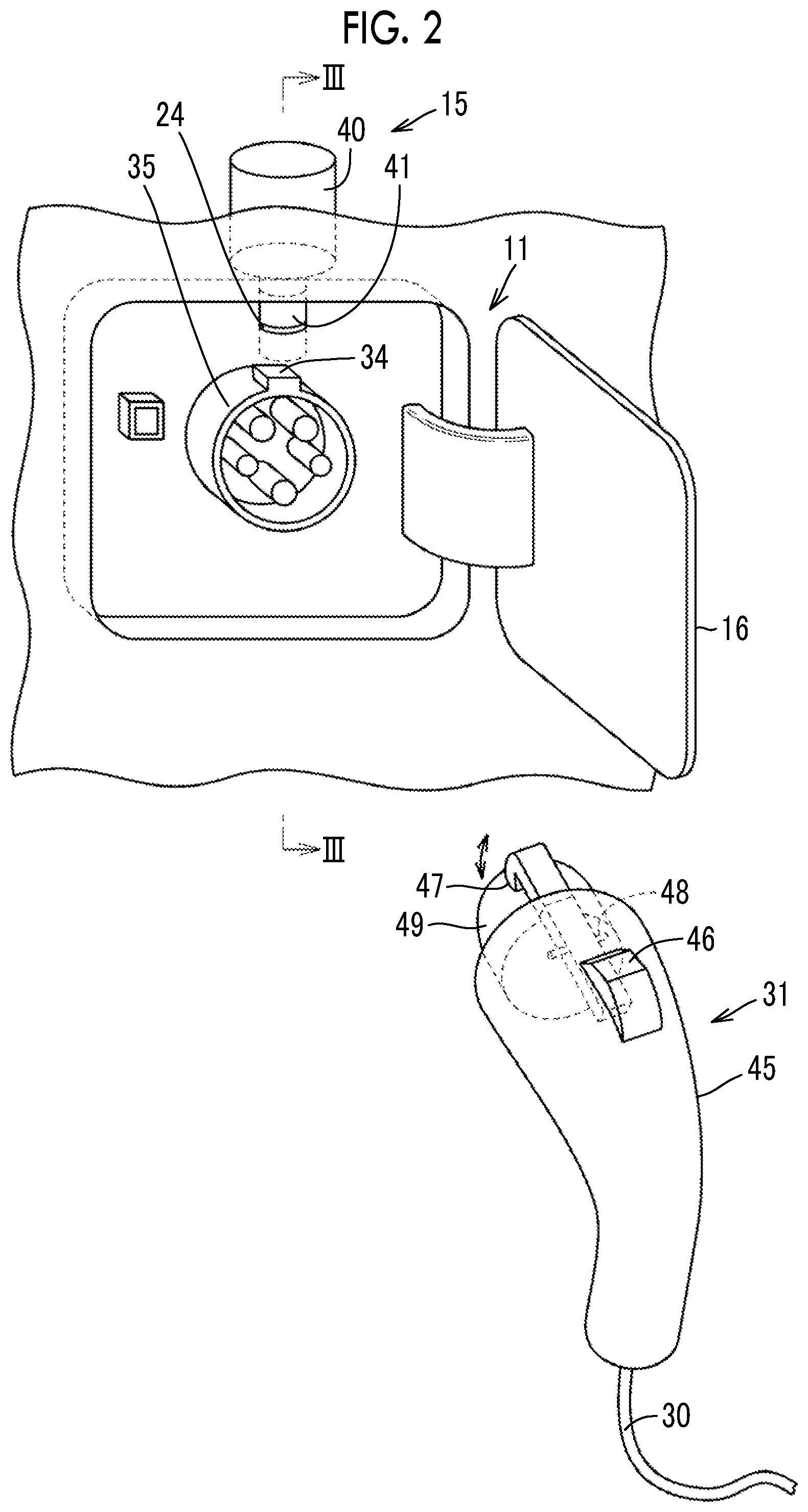Patent US11787300 Figure 2 – Vehicle and charging system