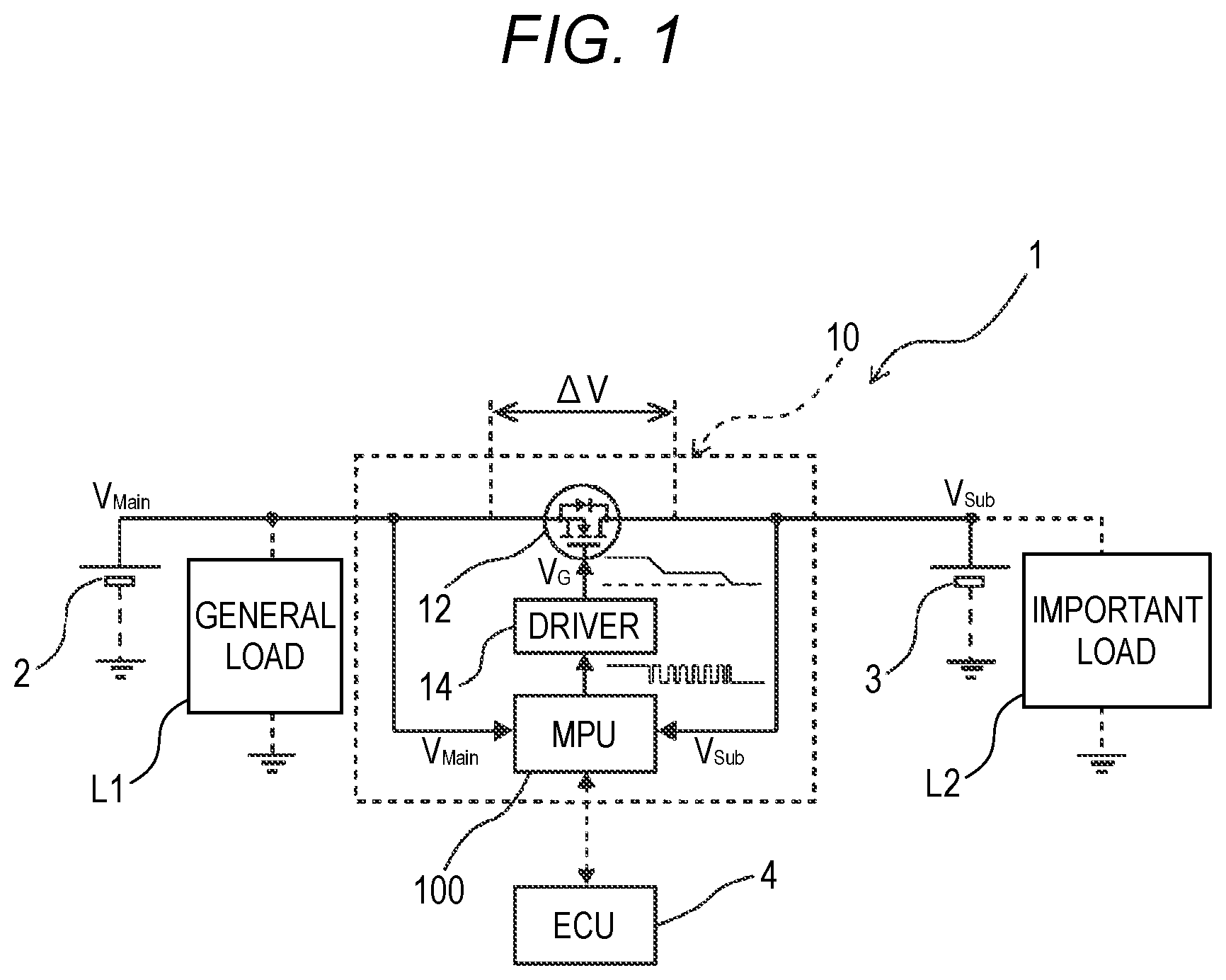 Patent US11787307 Figure 1 – Switch control device, switch control method, and in-vehicle power supply system