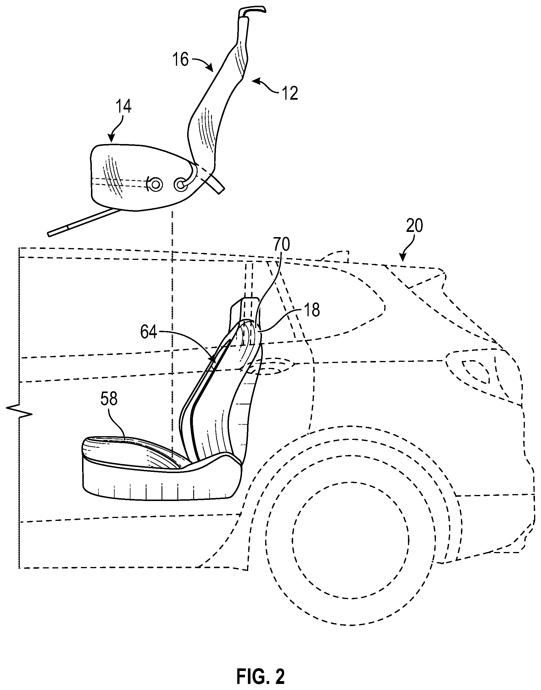 Patent US11787318 Figure 2 – Bench seat cover assembly