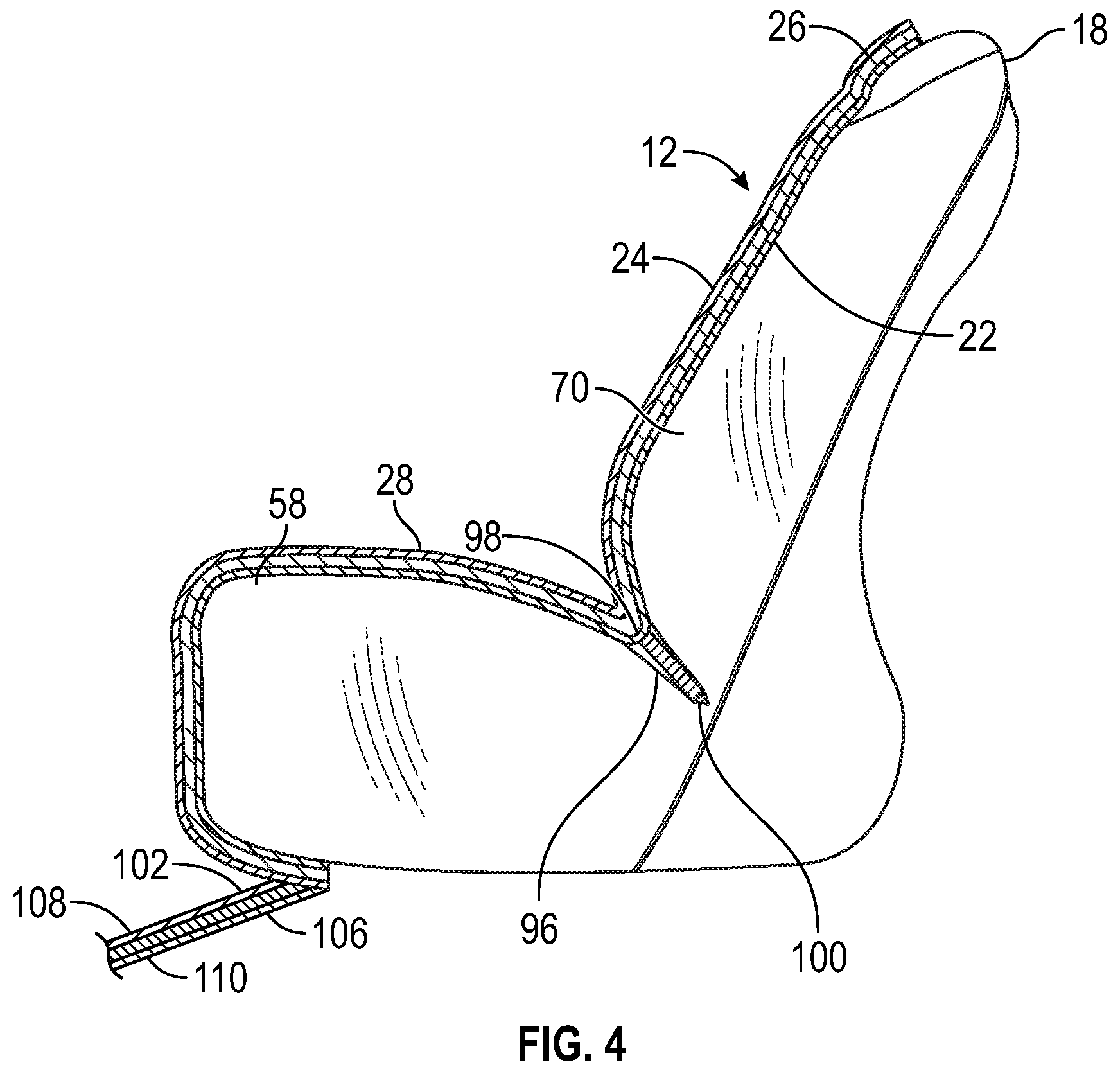 Patent US11787318 Figure 4 – Bench seat cover assembly