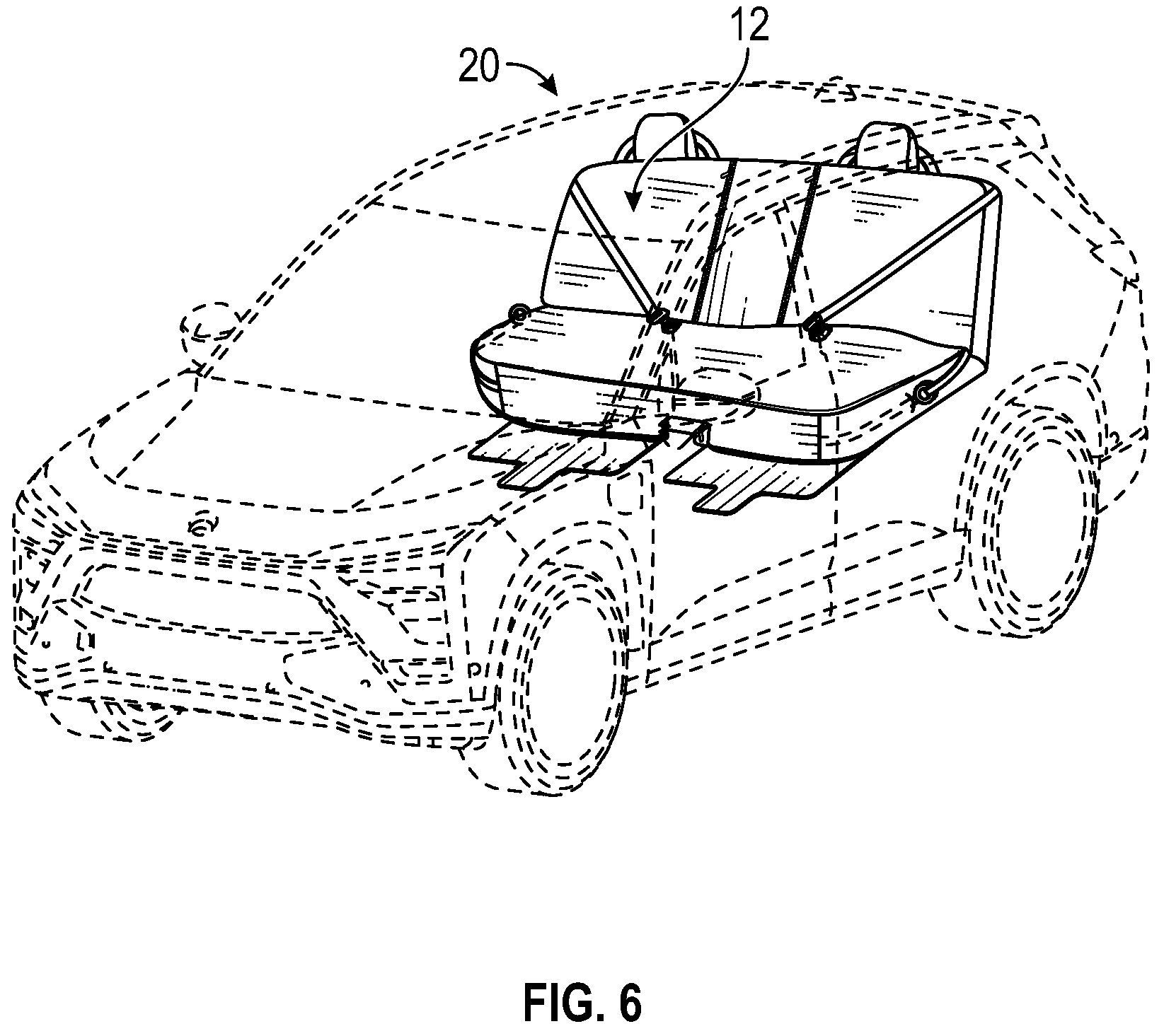 Patent US11787318 Figure 6 – Bench seat cover assembly