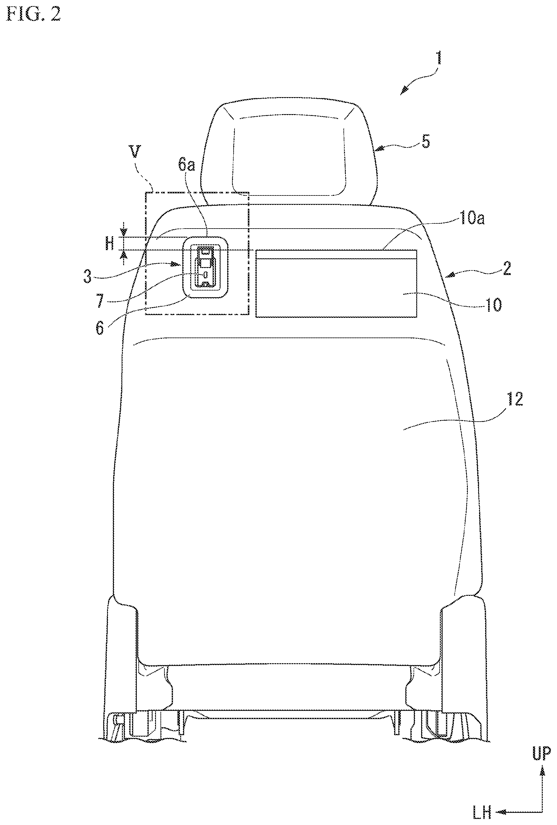 Patent US11787321 Figure 2 – Vehicle seat