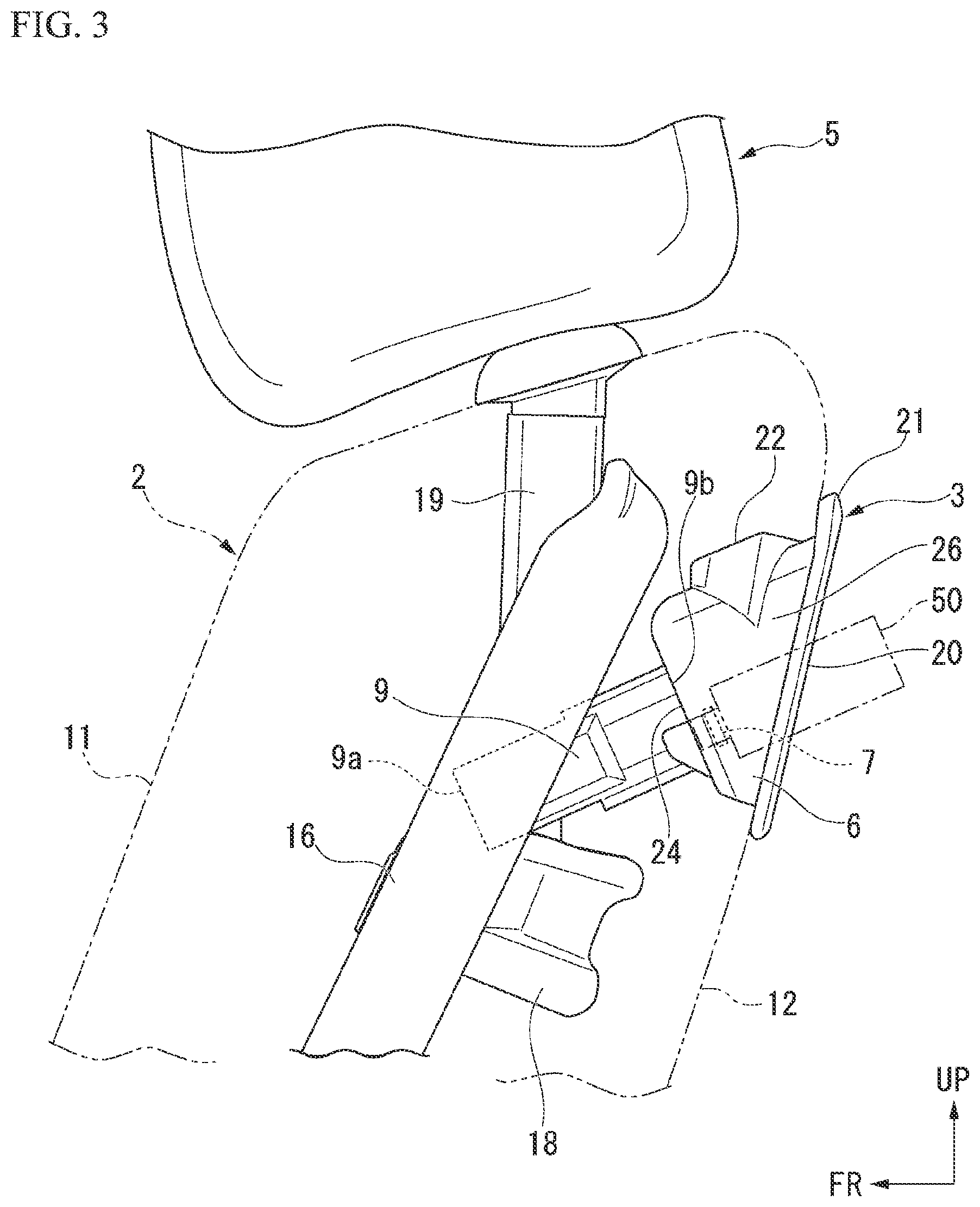 Patent US11787321 Figure 3 – Vehicle seat