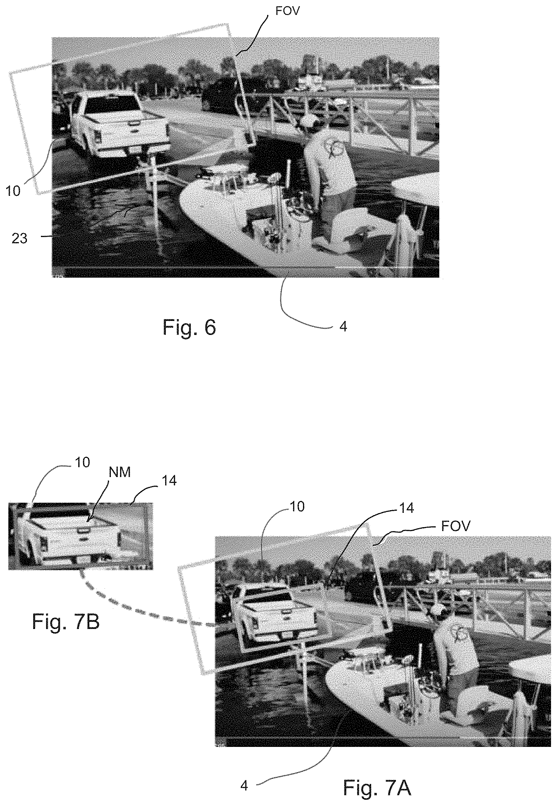 Patent US11787325 Figure 4 – Natural marker based boat loading assistant