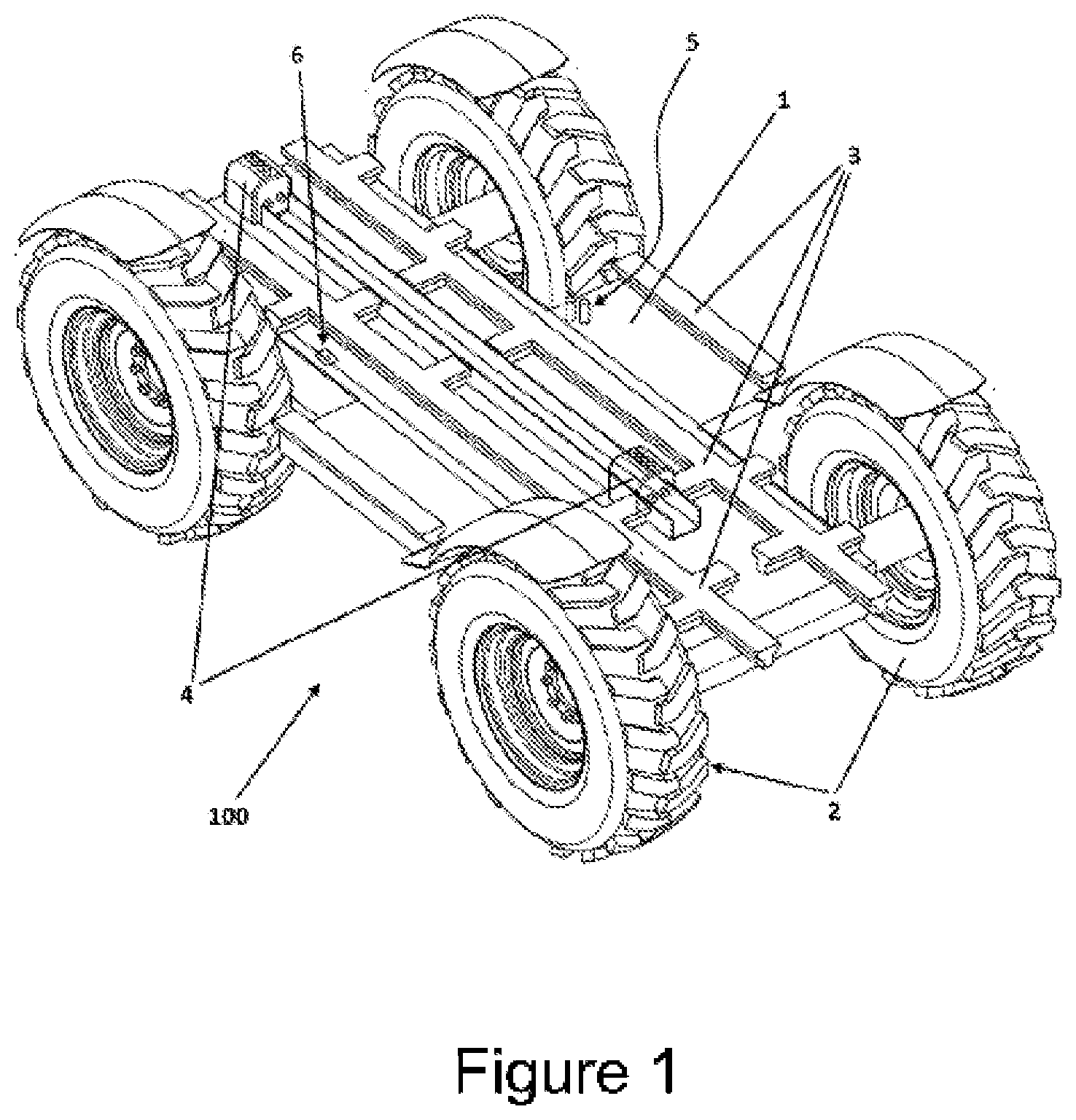 Patent US11787327 Figure 1 – Machine configuration system capable of different works by means of various components and equipments