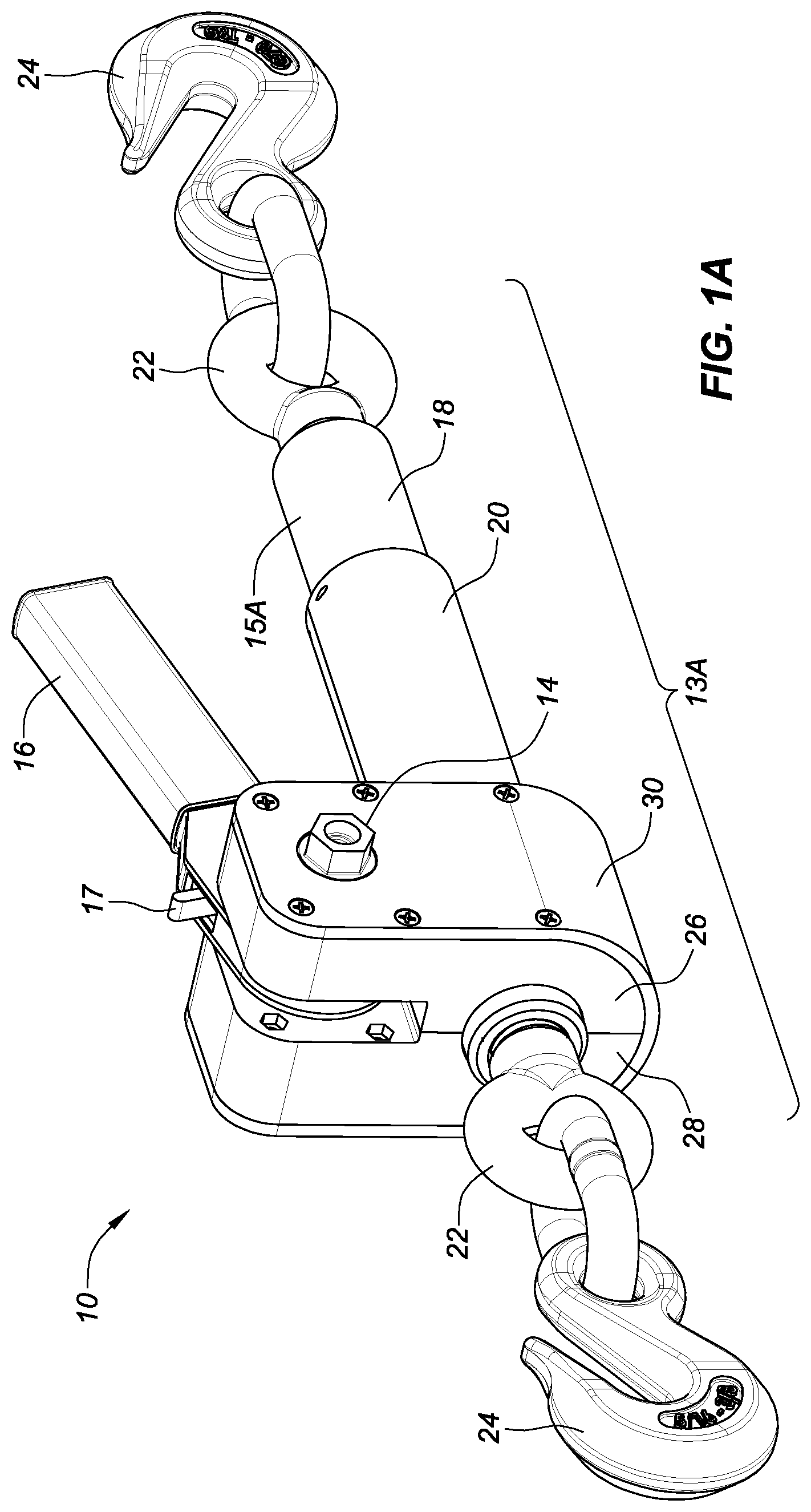 Patent US11787328 Figure 1 – Load binder apparatus and method of using