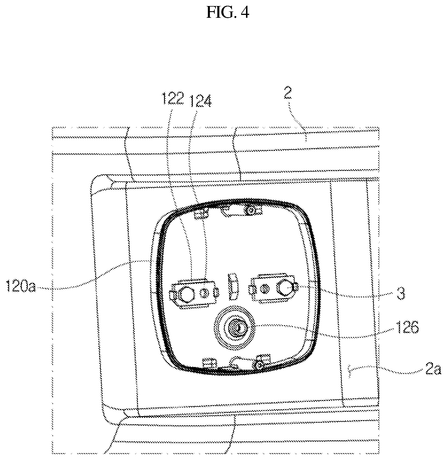 Patent US11787329 Figure 4 – Lamp module for industrial vehicle and industrial vehicle including the same