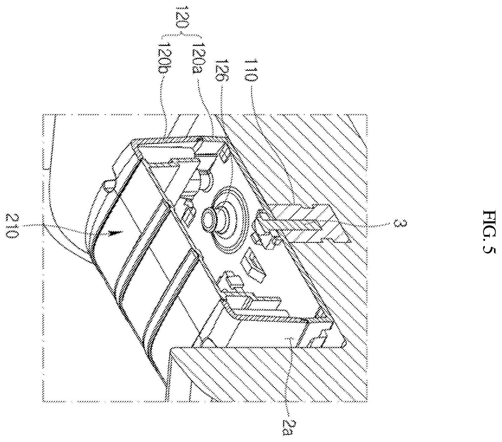 Patent US11787329 Figure 5 – Lamp module for industrial vehicle and industrial vehicle including the same