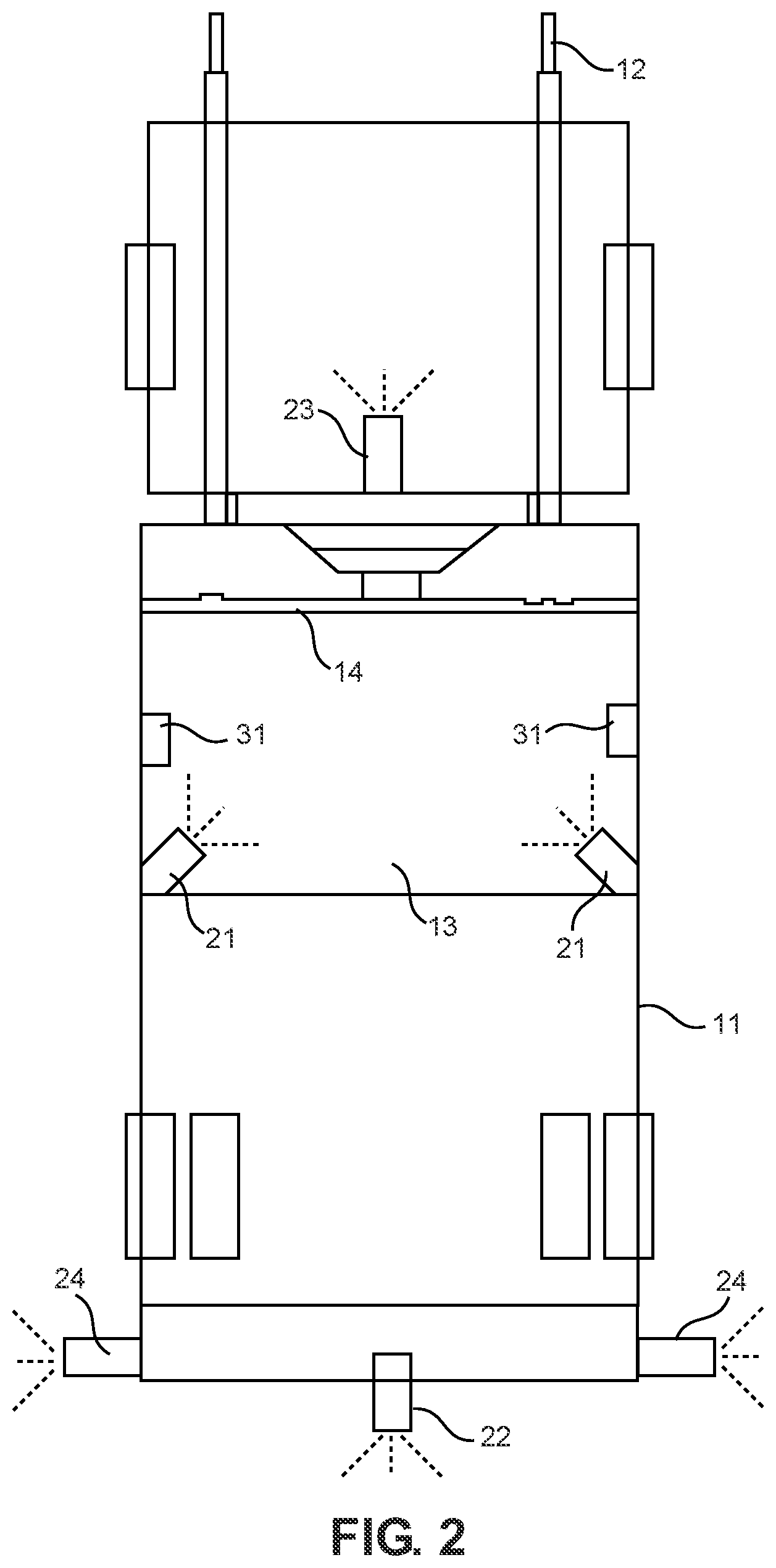 Patent US11787333 Figure 2 – Garbage truck camera and safety system