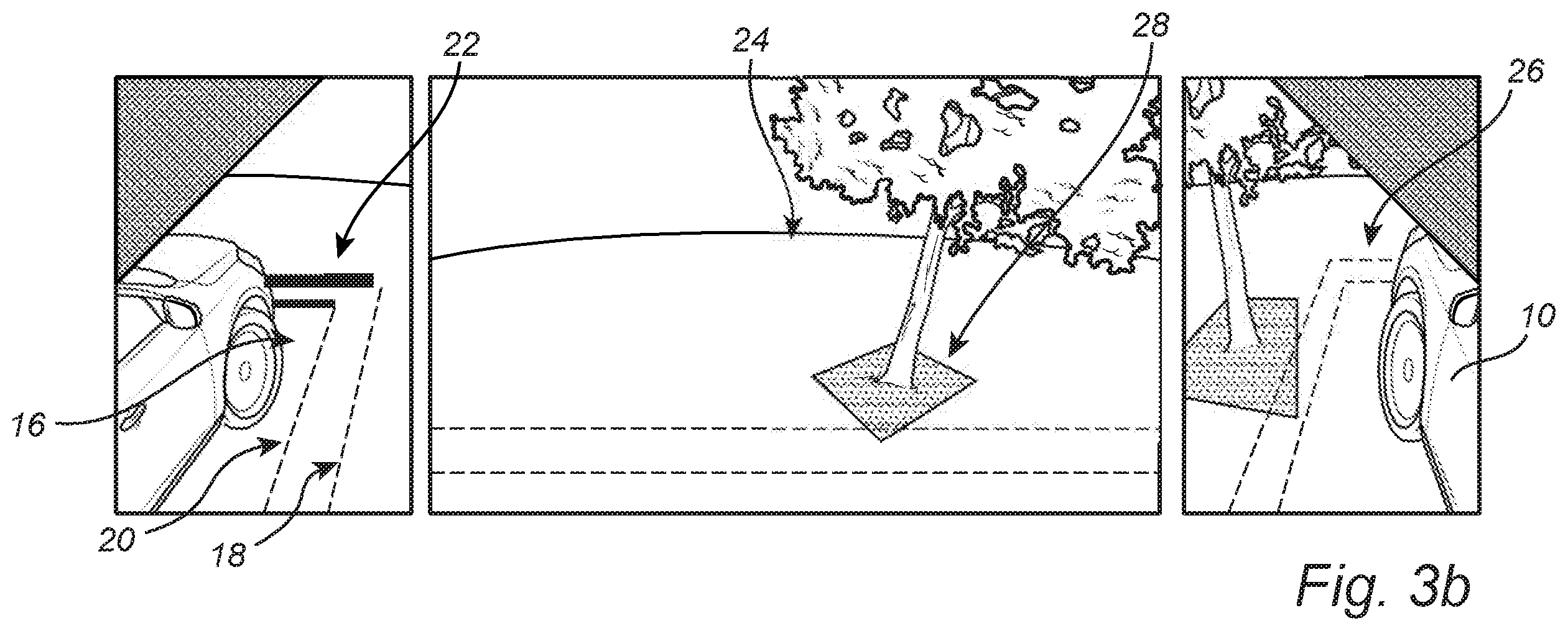 Patent US11787334 Figure 3 – Driver assistance system and method for vehicle flank safety