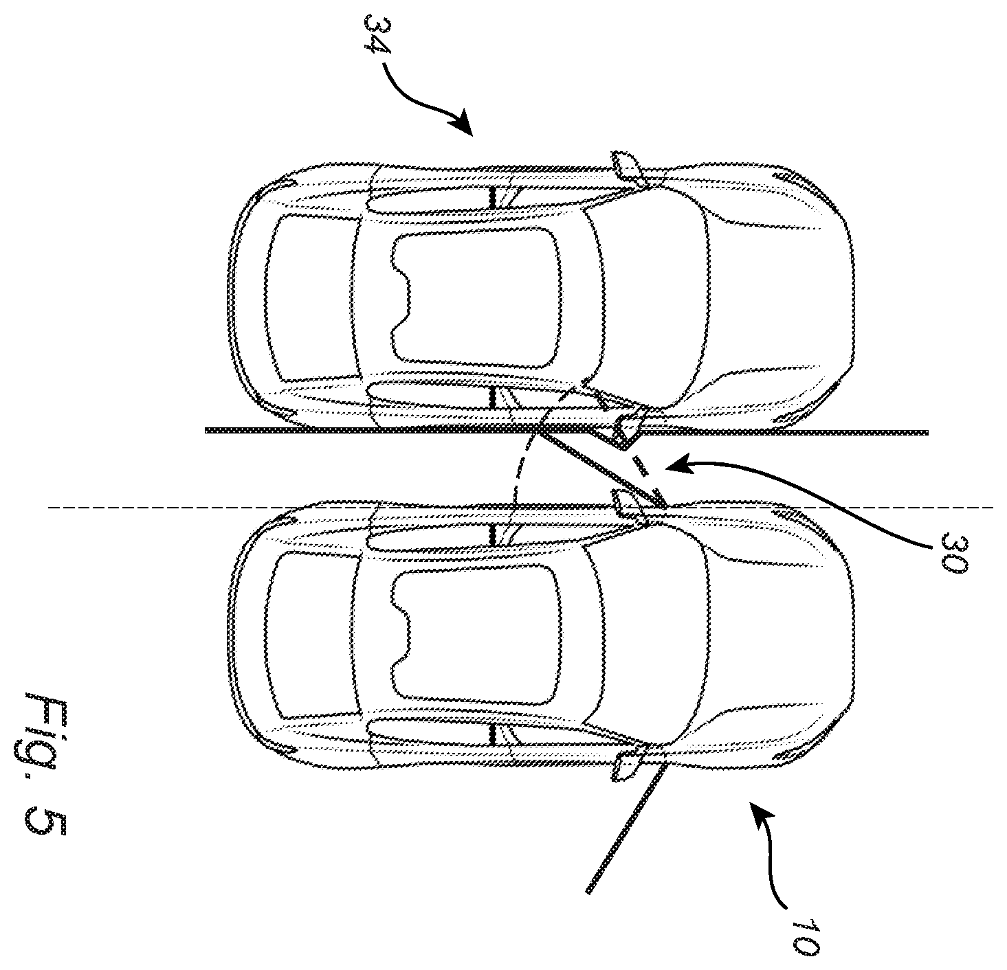 Patent US11787334 Figure 6 – Driver assistance system and method for vehicle flank safety