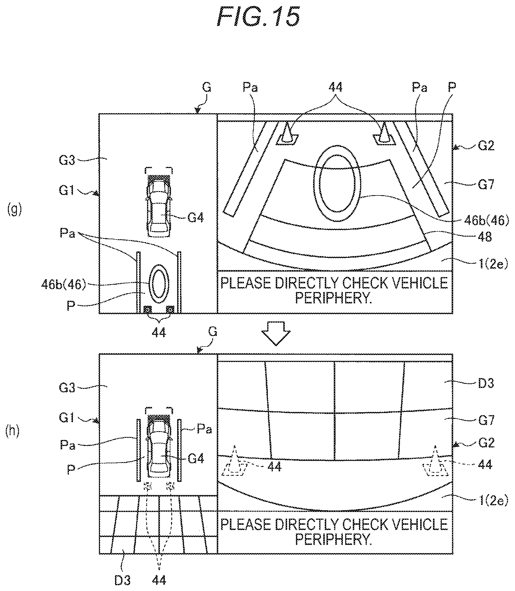 Patent US11787335 Figure 13 – Periphery monitoring device