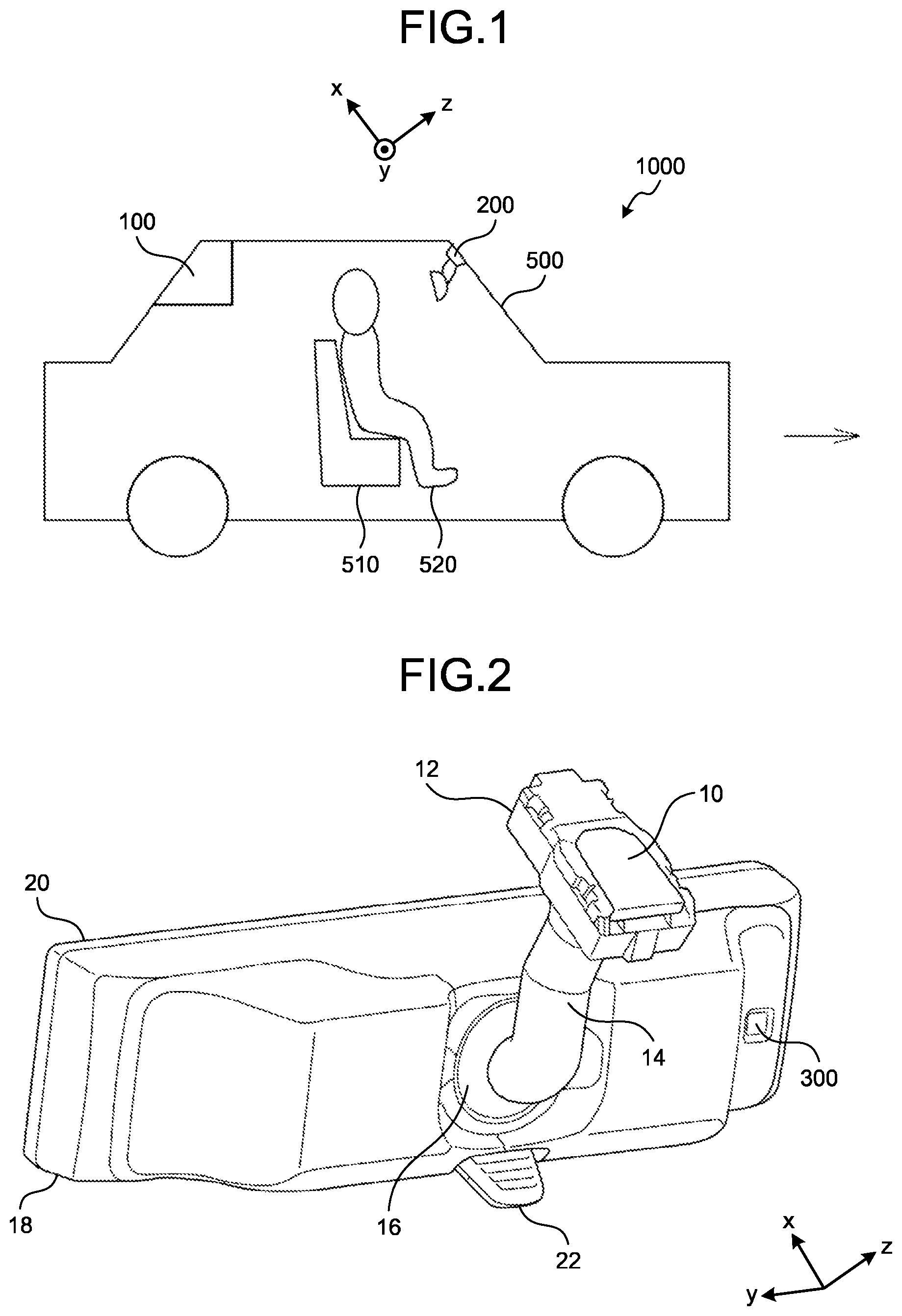 Patent US11787341 Figure 1 – Display system and display device