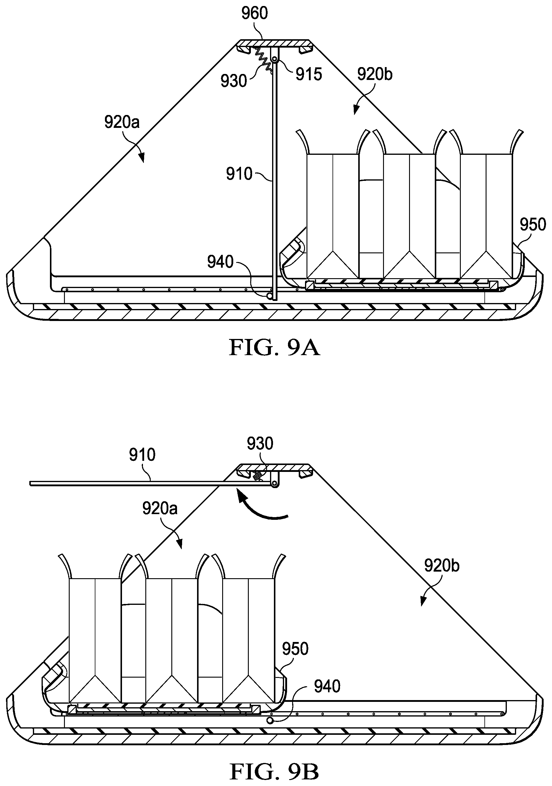 Patent US11787344 Figure 9 – Open interior delivery container
