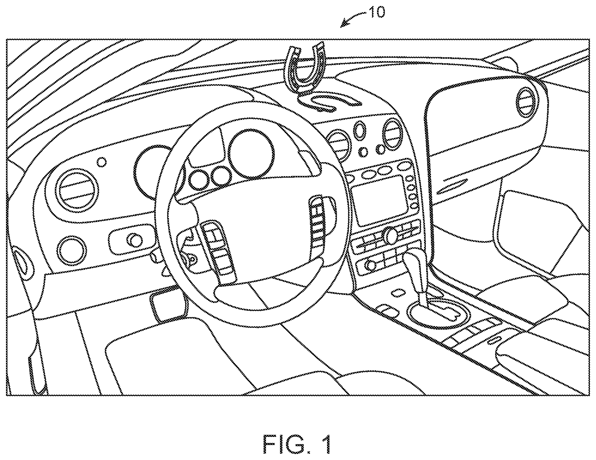 Patent US11787345 — Dashboard hat rack — Figure 1
