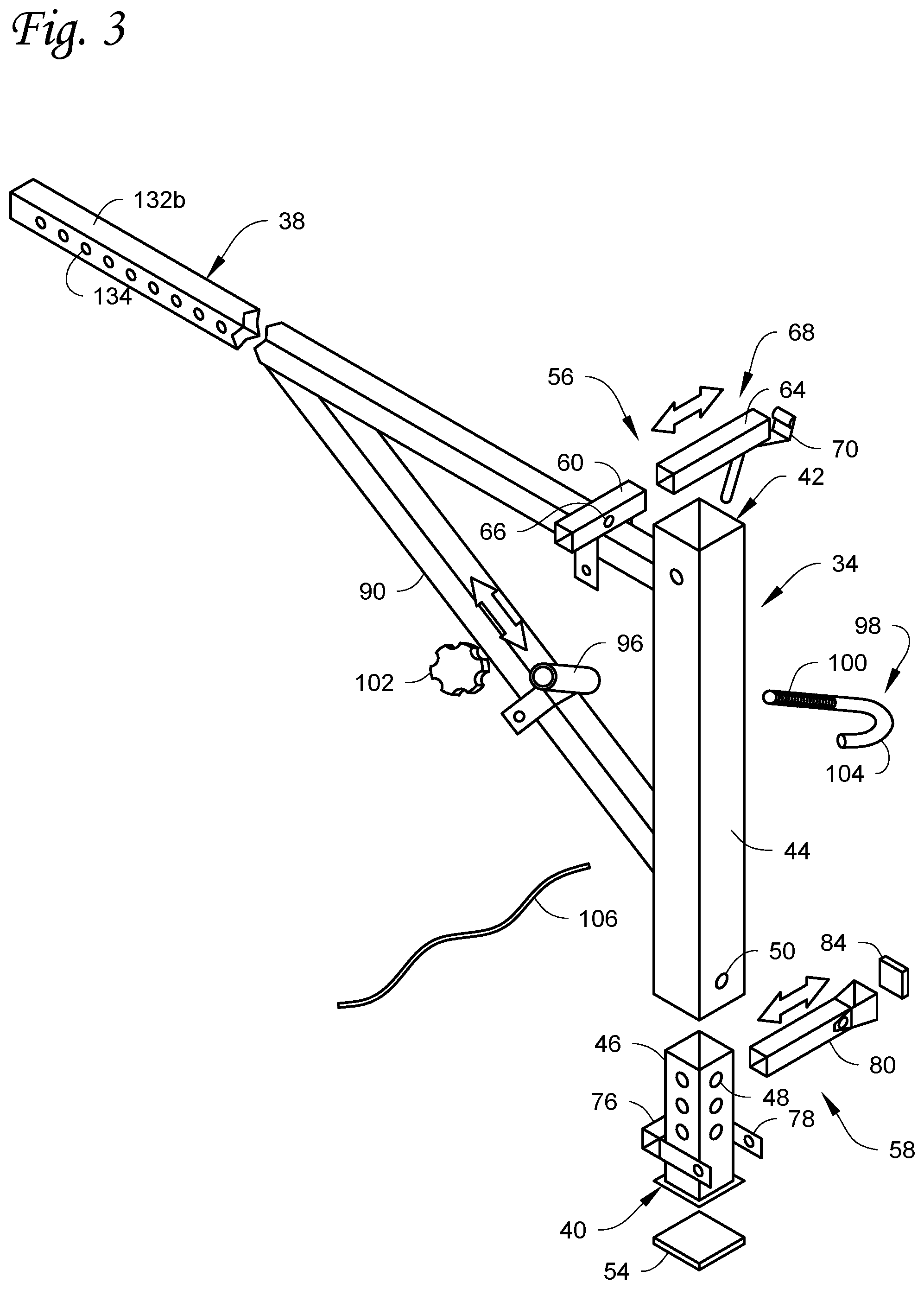 Patent US11787347 Figure 3 – Universal, no drill ladder rack