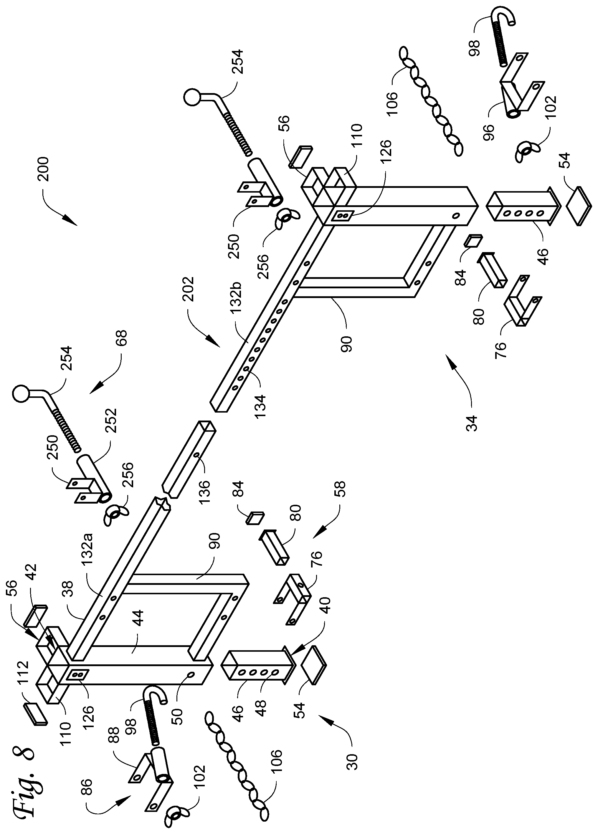 Patent US11787347 Figure 6 – Universal, no drill ladder rack