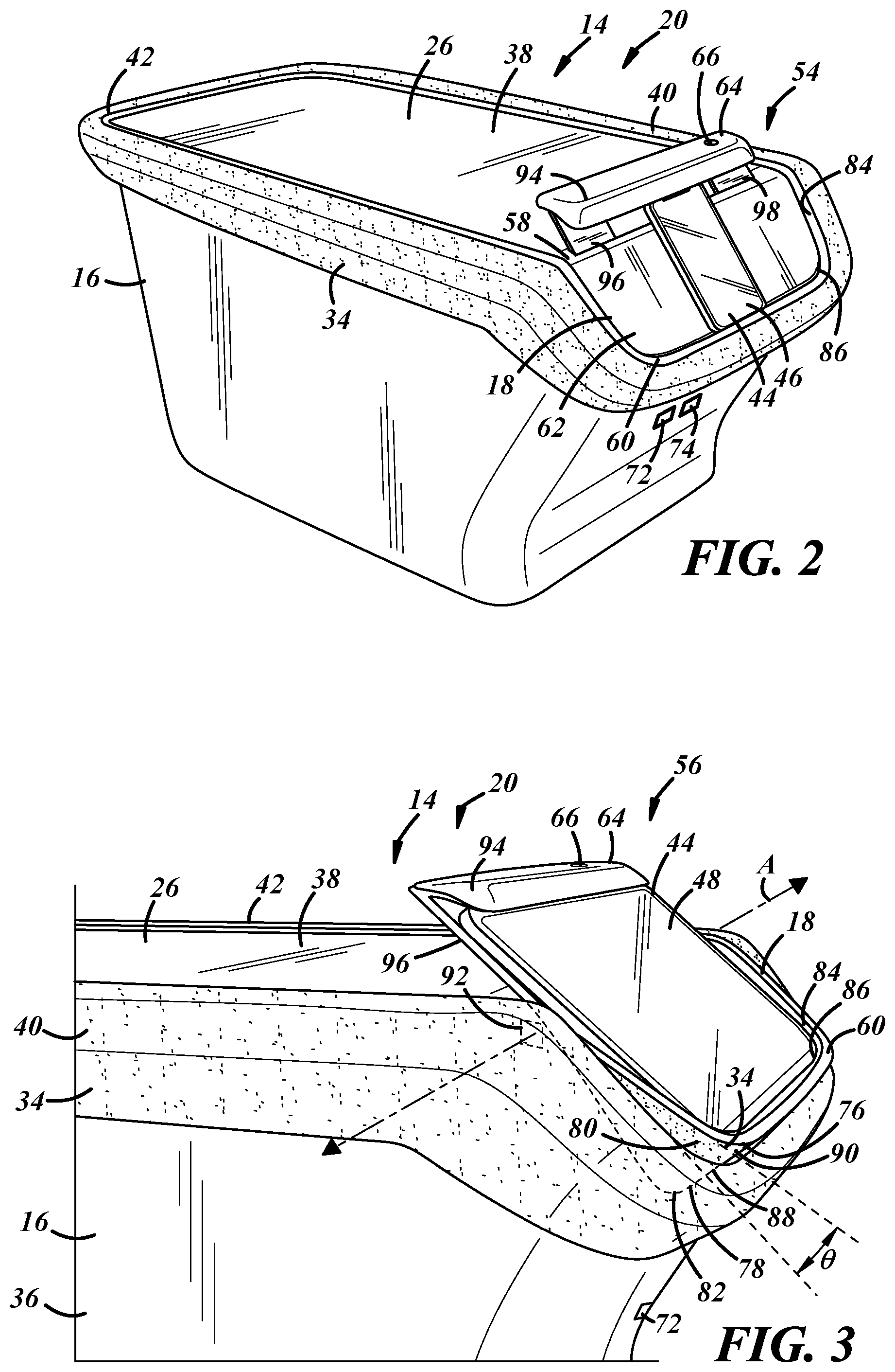 Patent US11787348 Figure 2 – Vehicle interior panel having a docking station for a mobile device