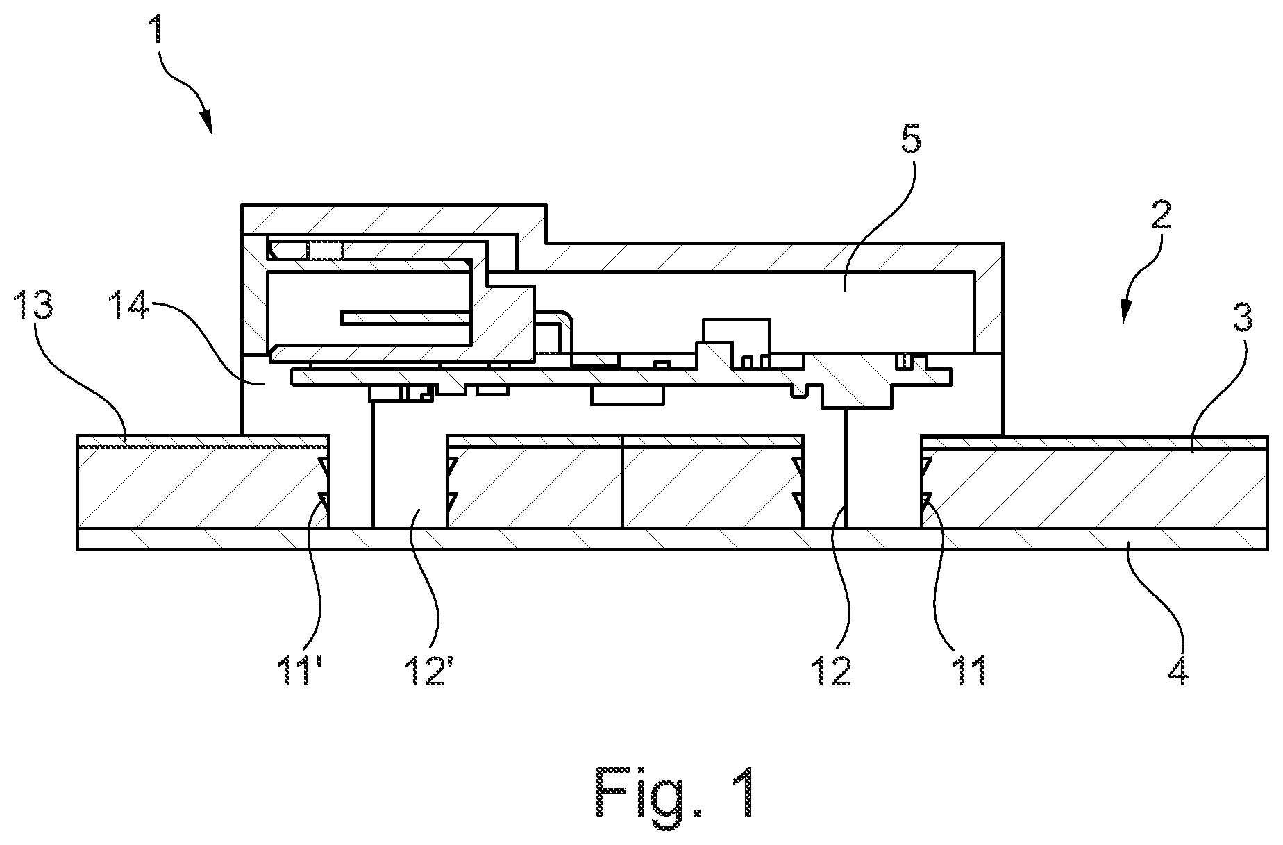 Patent US11787349 Figure 1 – Roof structure for a vehicle