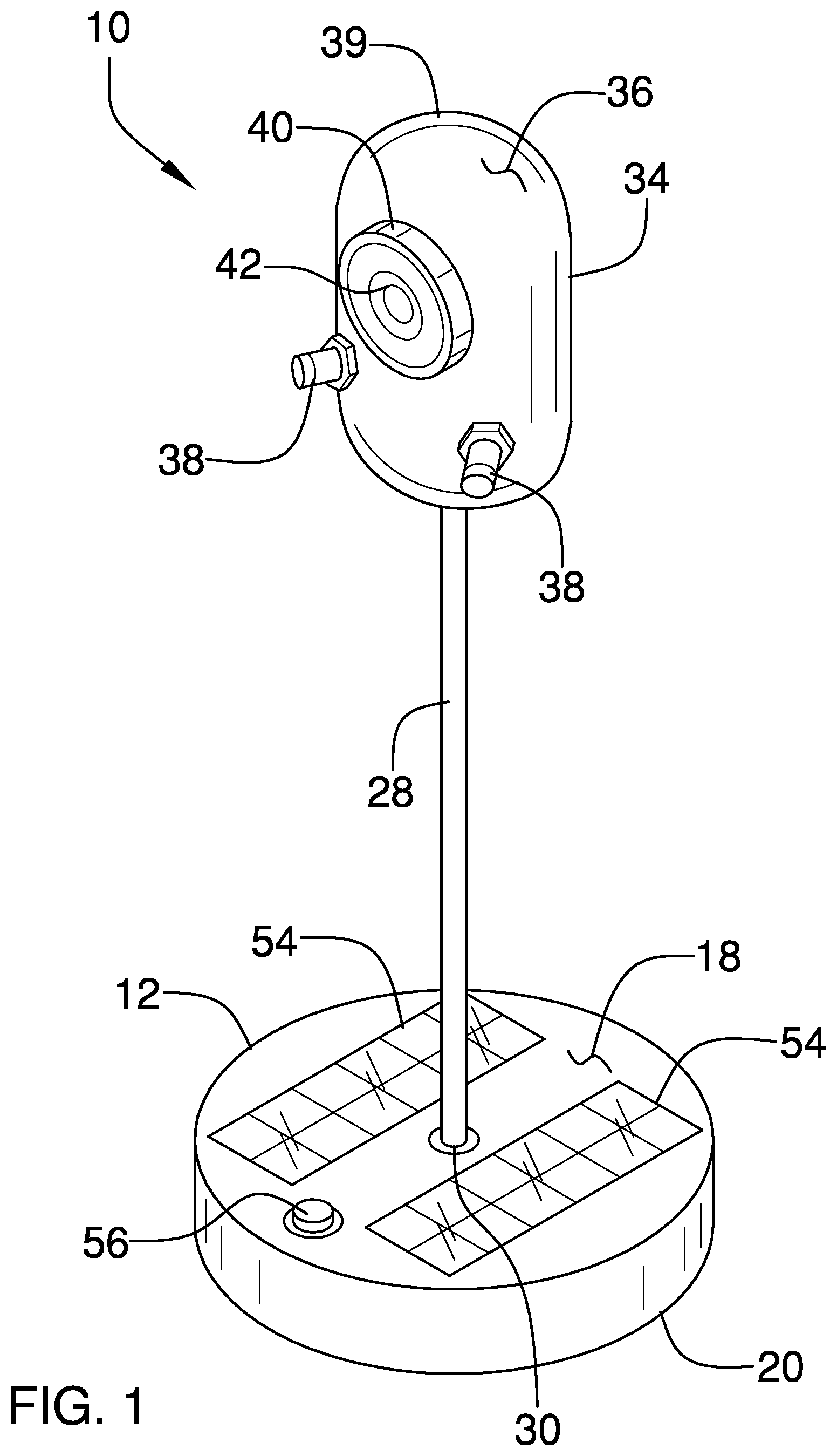 Patent US11787350 Figure 1 – Roof mounted vehicle camera assembly