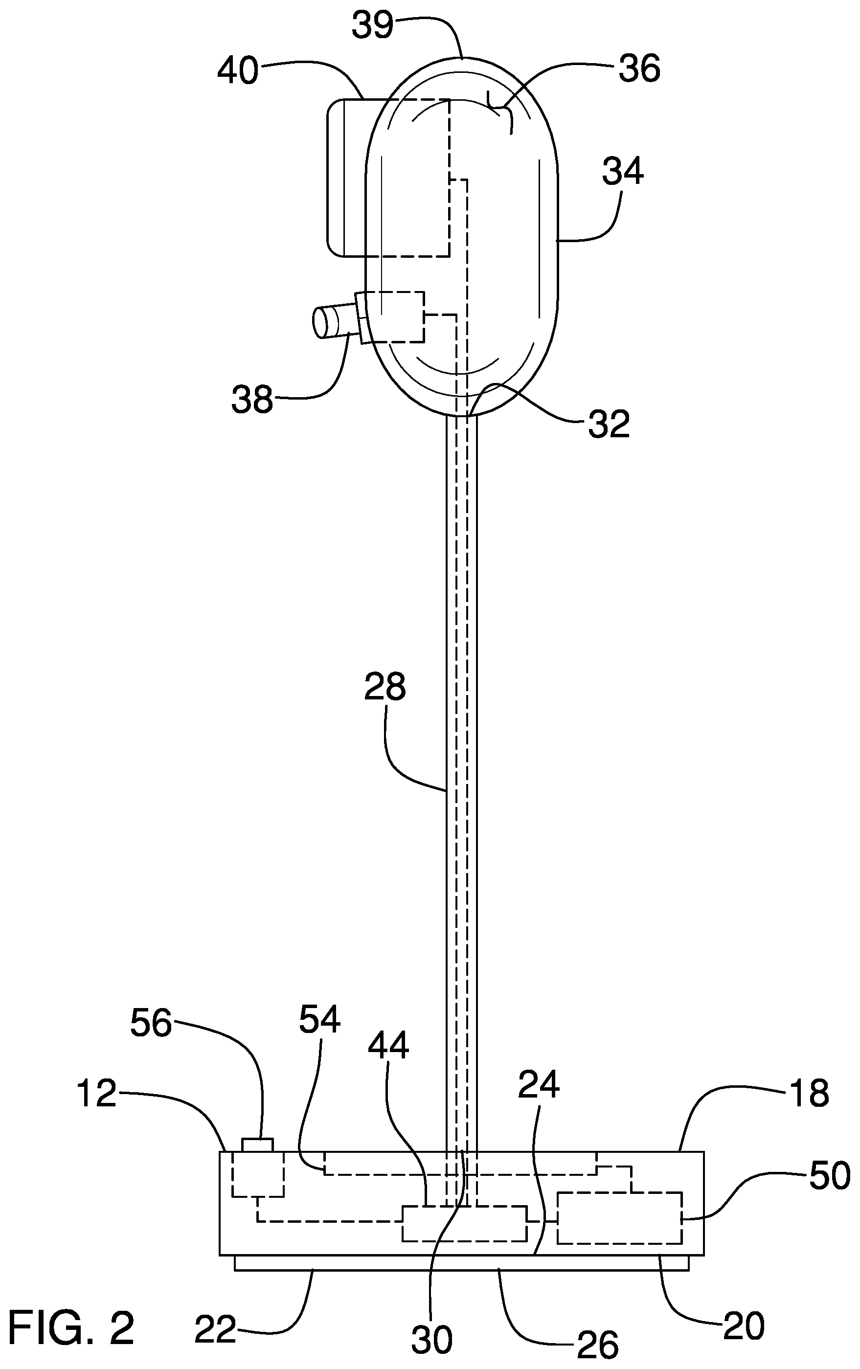 Patent US11787350 Figure 2 – Roof mounted vehicle camera assembly