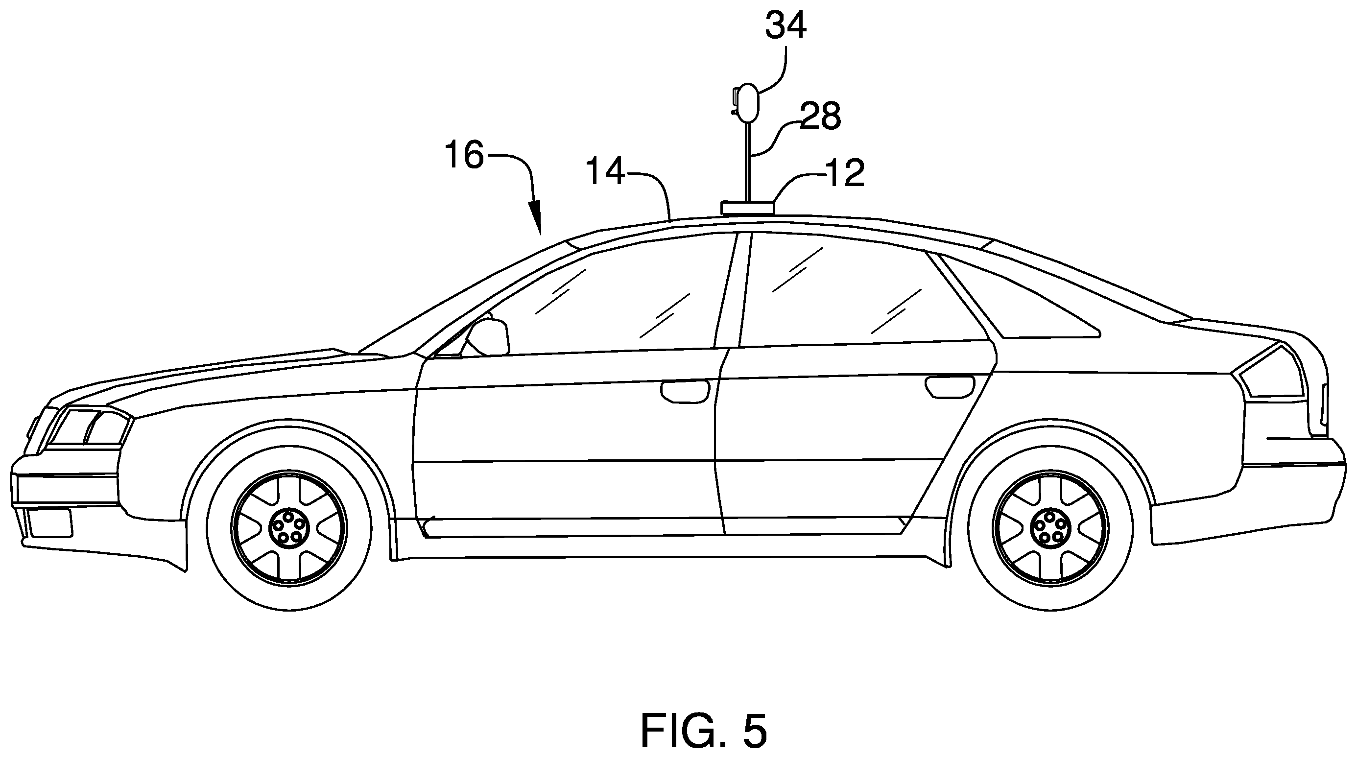 Patent US11787350 Figure 5 – Roof mounted vehicle camera assembly
