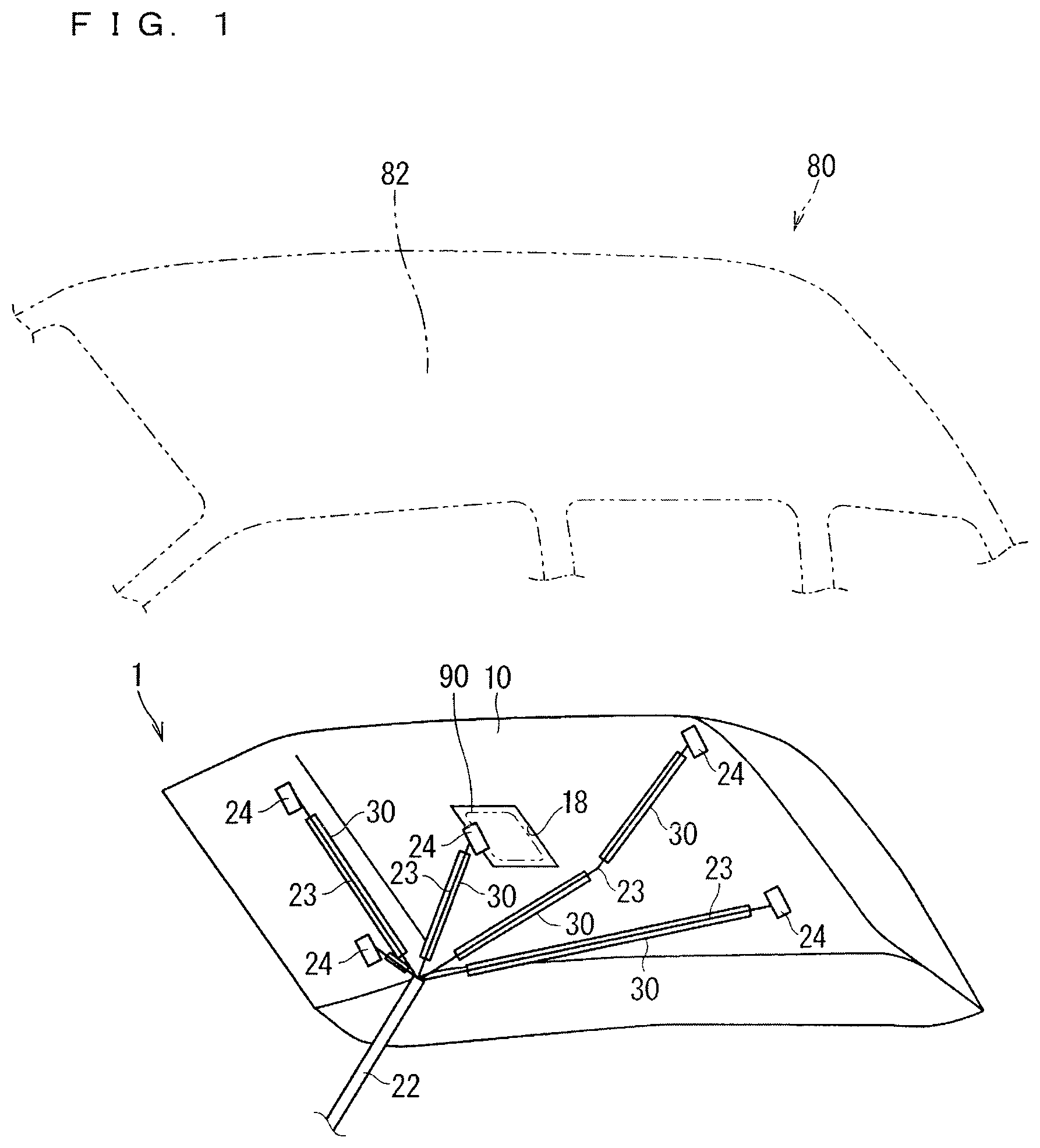 Patent US11787353 — Wire harness fixing structure and wire harness — Figure 1