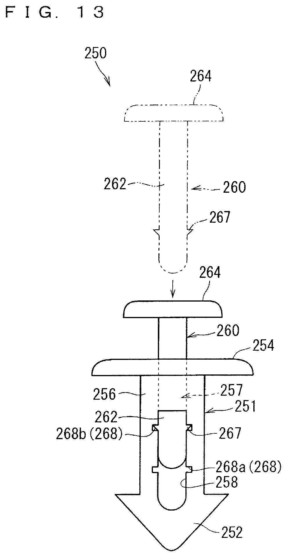 Patent US11787353 Figure 7 – Wire harness fixing structure and wire harness