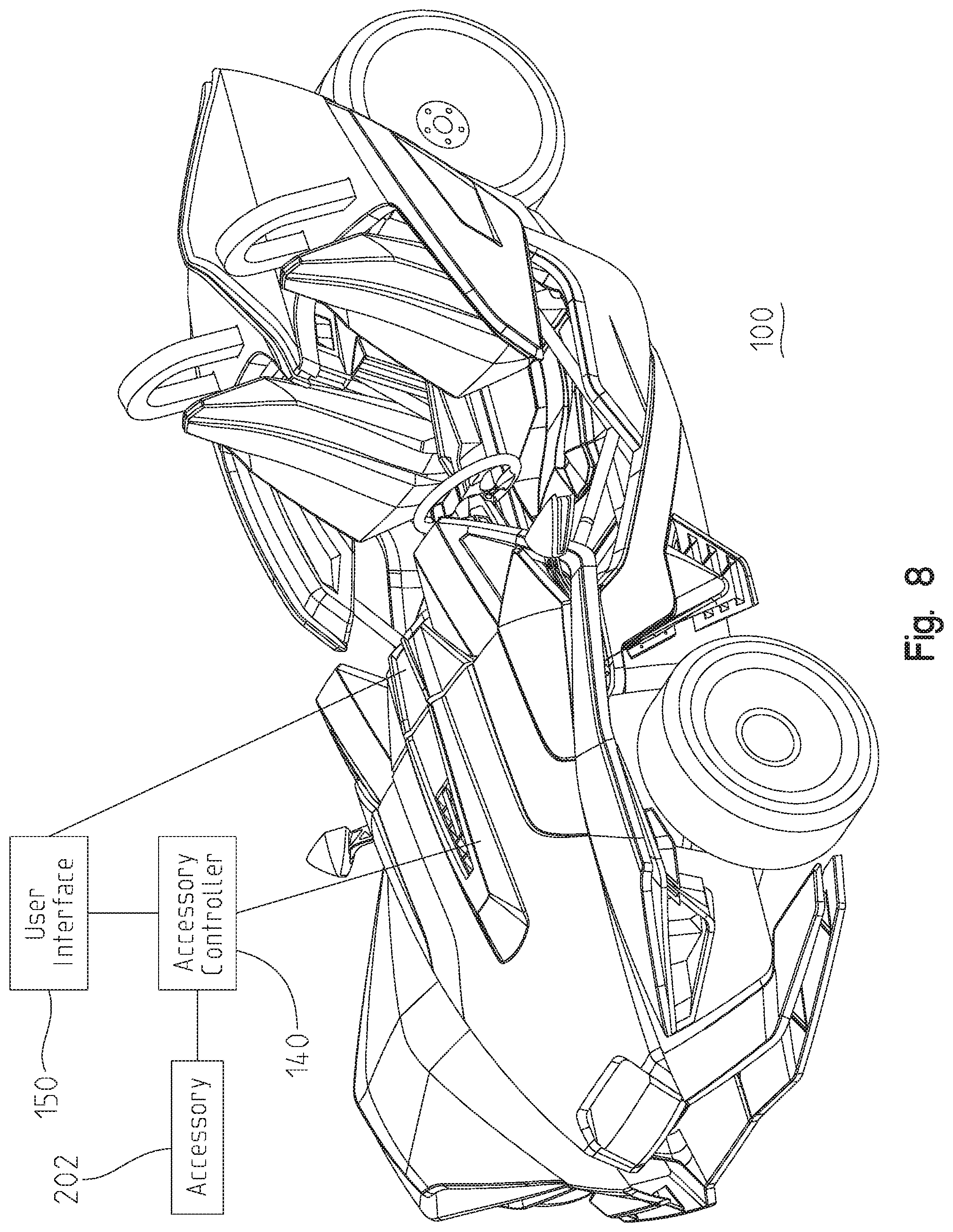 Patent US11787354 Figure 8 – Managing recreational vehicles and accessories