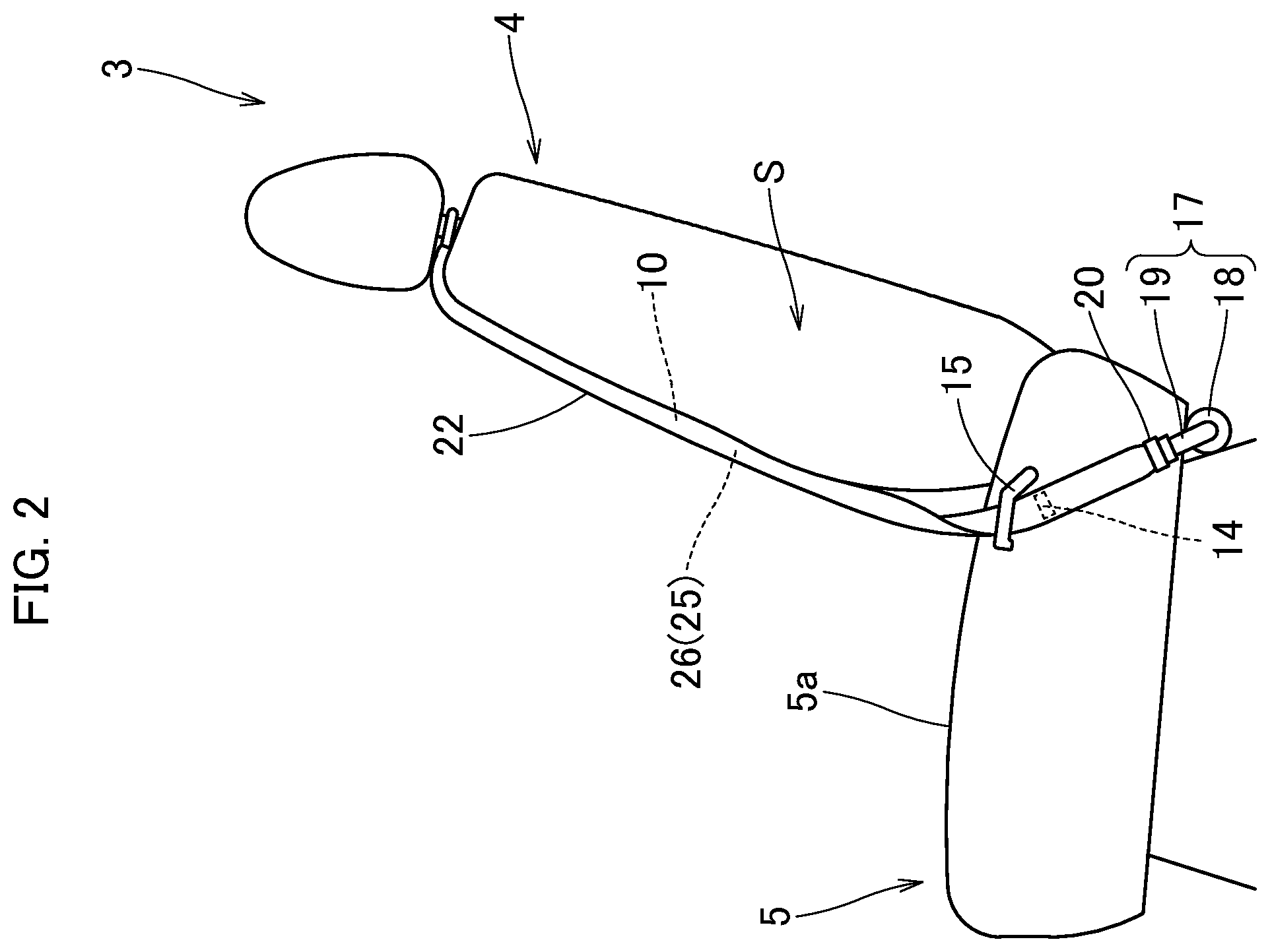 Patent US11787358 Figure 2 – Occupant protection device