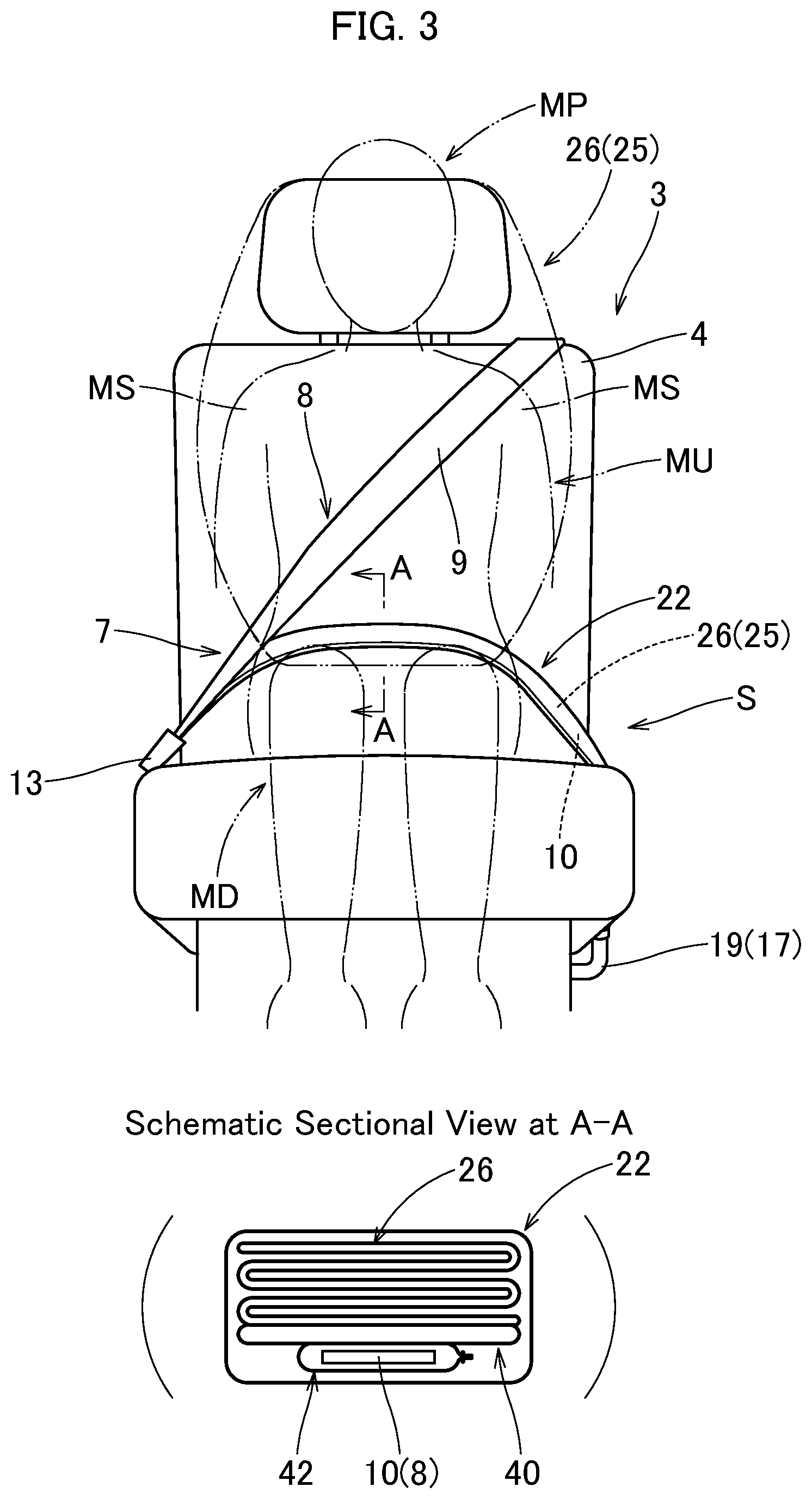 Patent US11787358 Figure 3 – Occupant protection device