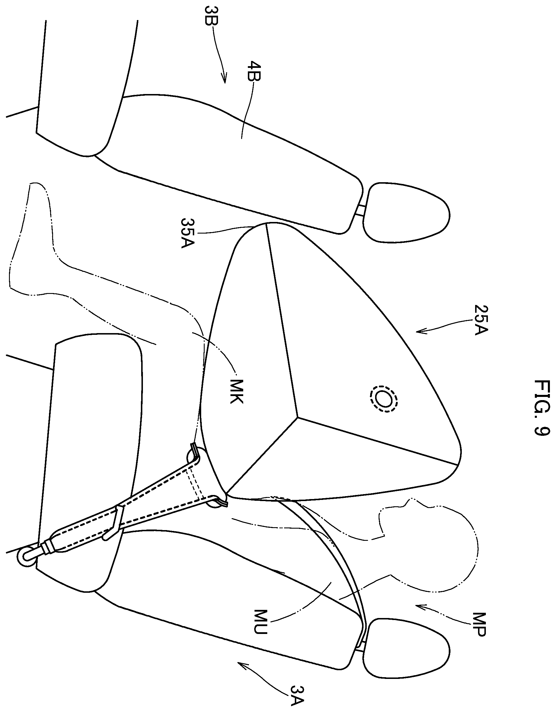 Patent US11787358 Figure 9 – Occupant protection device