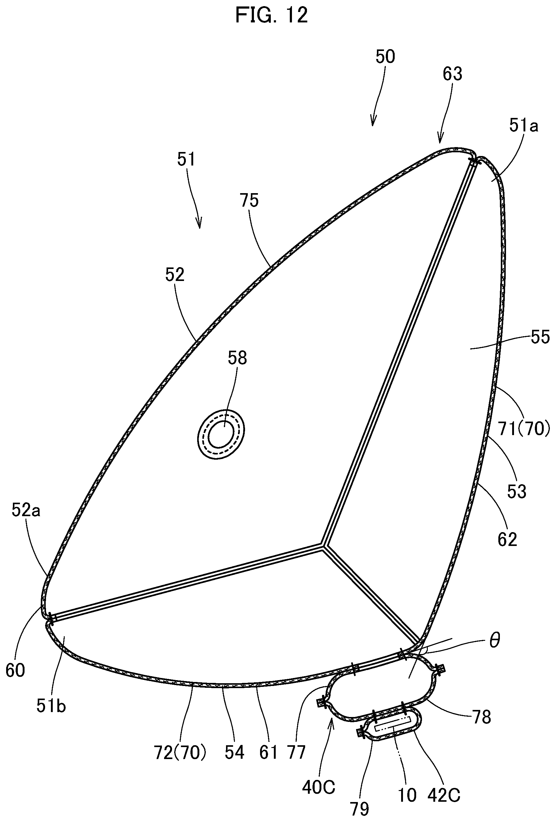 Patent US11787358 Figure 12 – Occupant protection device