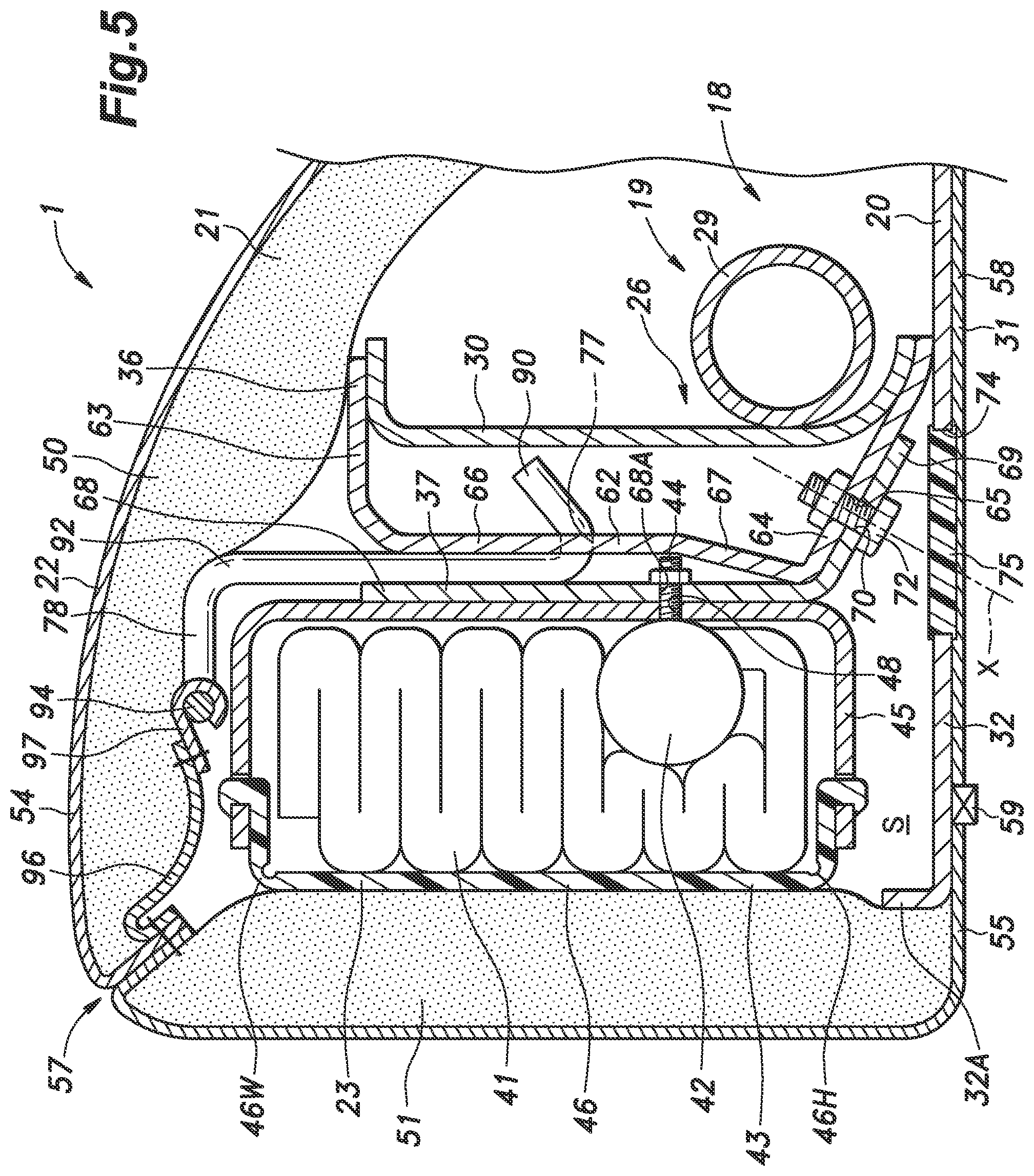 Patent US11787359 Figure 5 – Vehicle seat