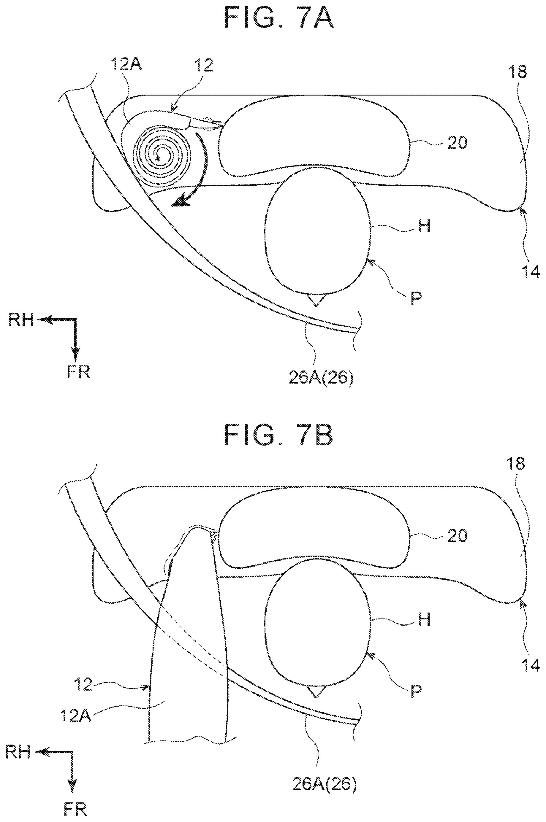 Patent US11787360 Figure 7 – Vehicle seat and method for folding side airbag