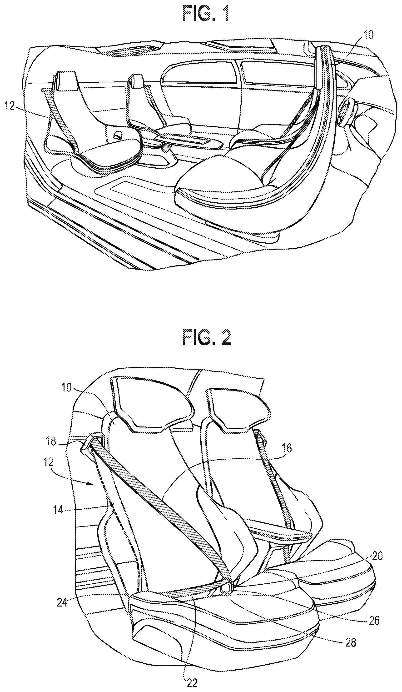 Patent US11787364 Figure 1 – Seatbelt retractor frame assembly