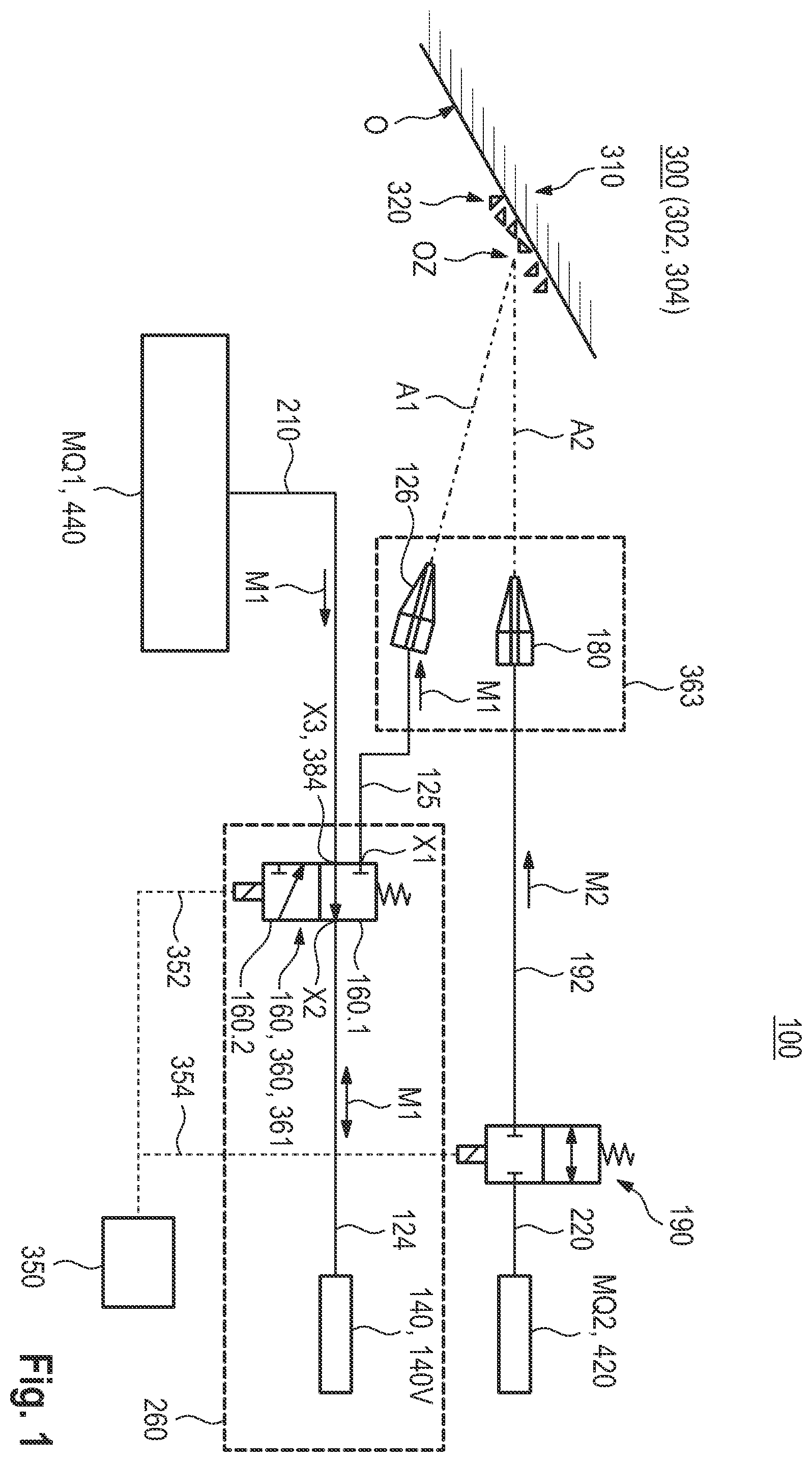 Patent US11787370 Figure 1 – Cleaning device, compressed-air system, vehicle and cleaning method
