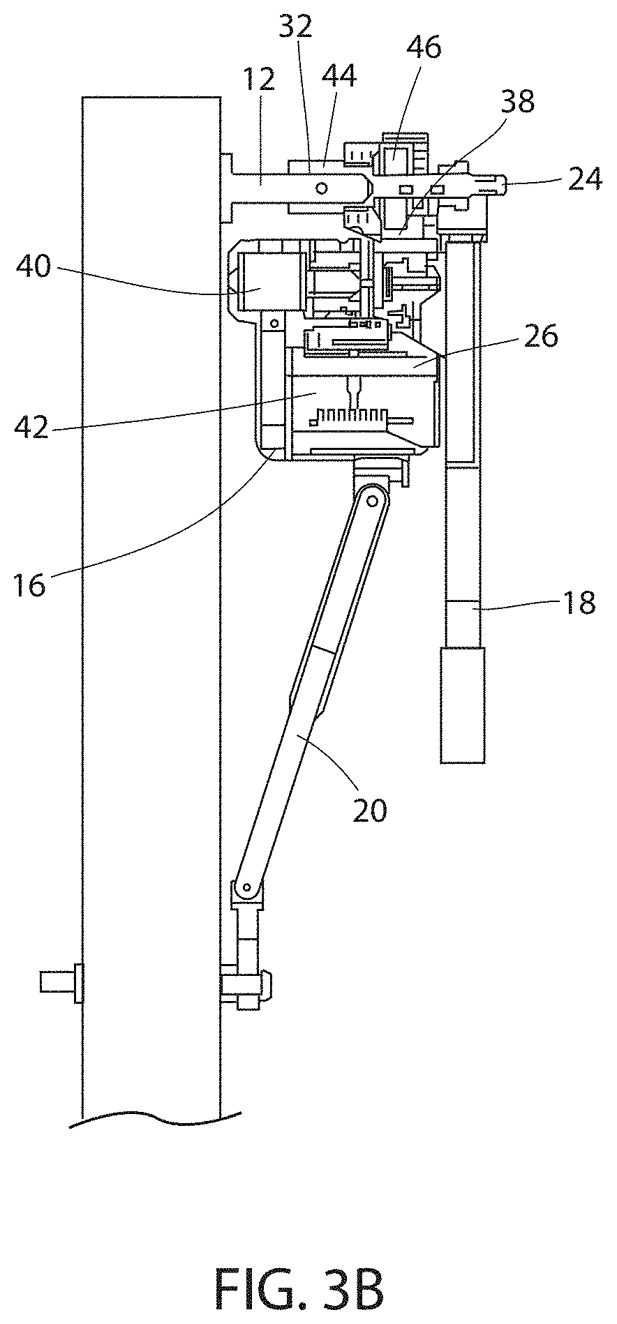 Patent US11787372 Figure 4 – Apparatus and method for lowering and raising a trailer