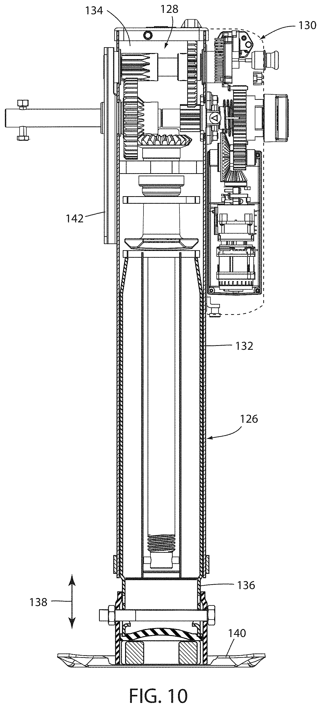 Patent US11787372 Figure 11 – Apparatus and method for lowering and raising a trailer
