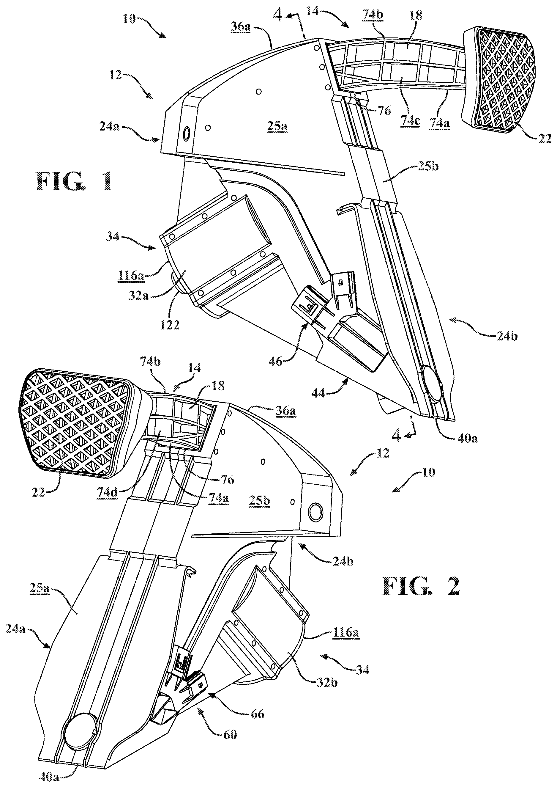 Patent US11787373 Figure 1 – Passive pedal force emulator pedal assembly