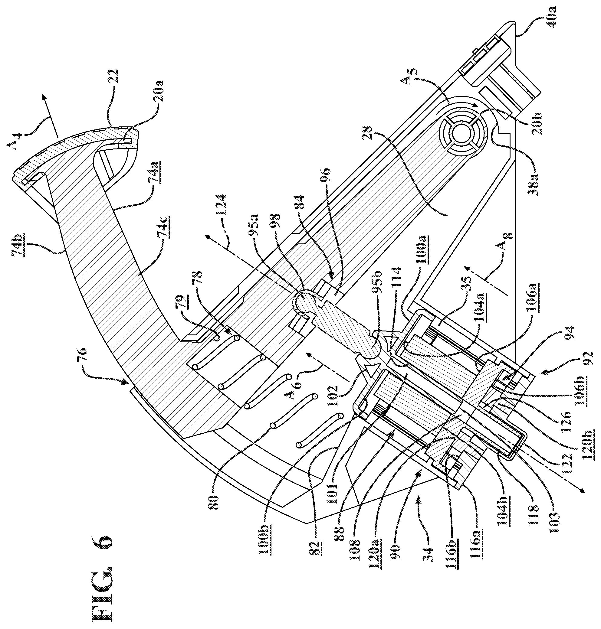 Patent US11787373 Figure 5 – Passive pedal force emulator pedal assembly