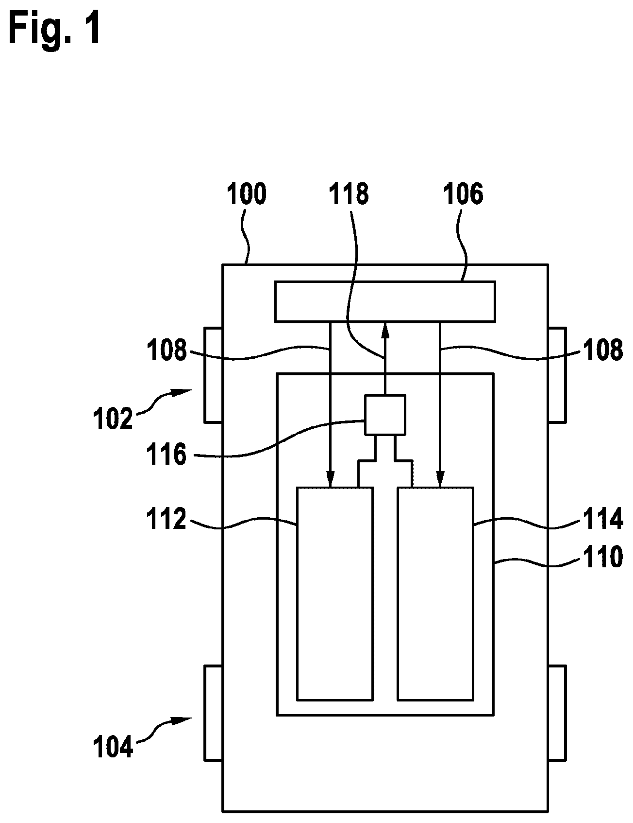 Patent US11787376 Figure 1 – Brake system for a vehicle