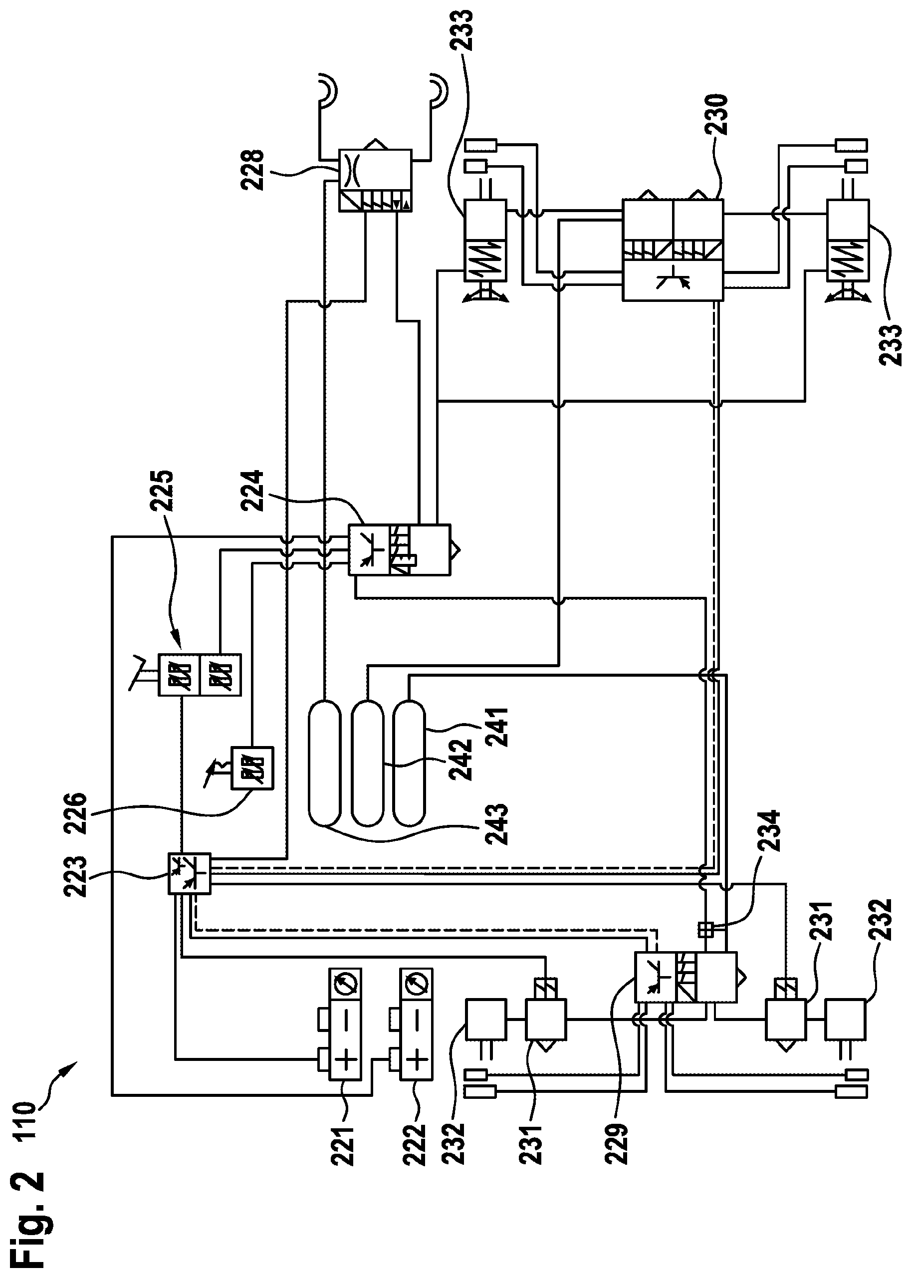 Patent US11787376 Figure 2 – Brake system for a vehicle