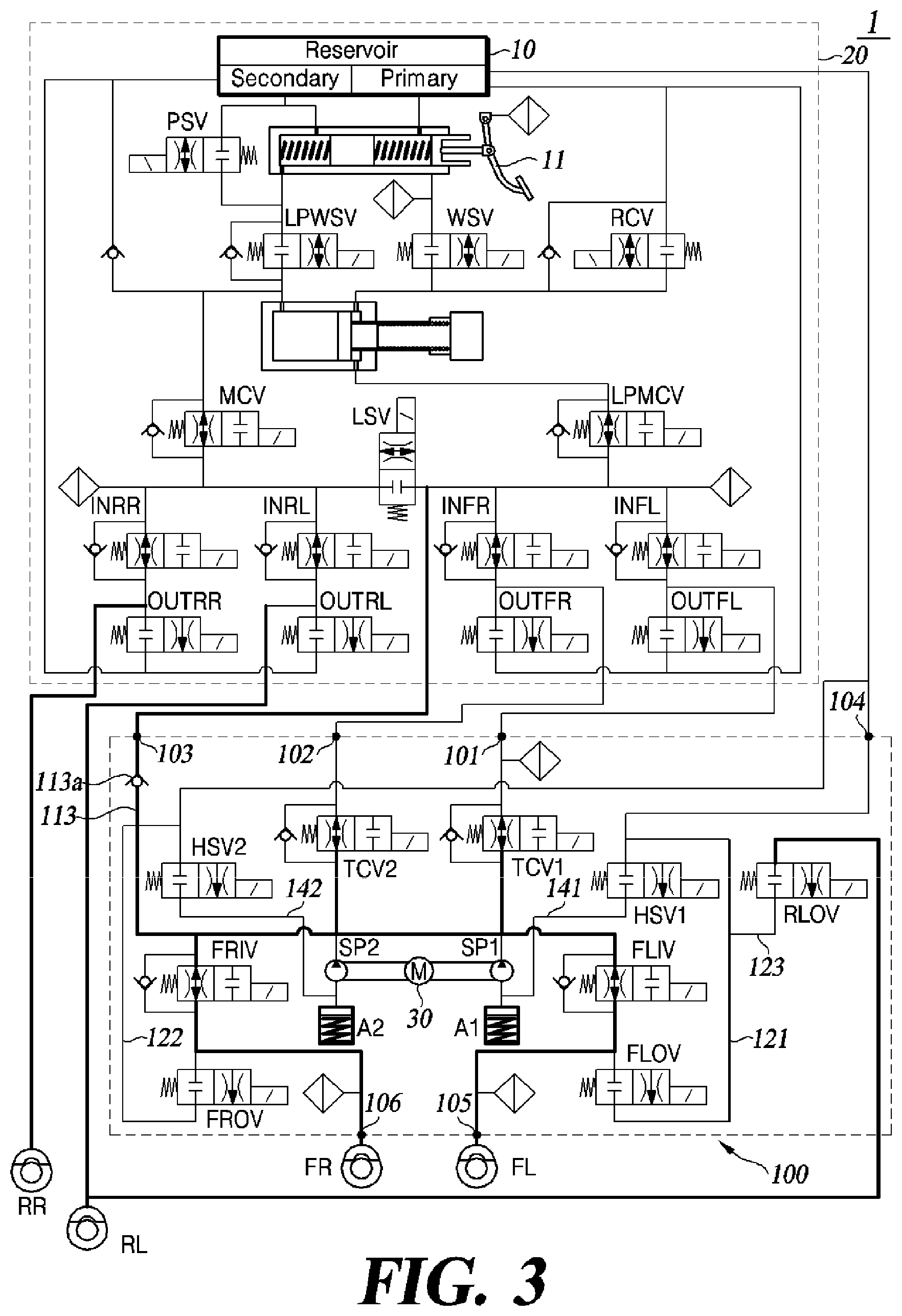 Patent US11787377 Figure 3 – Method and apparatus for controlling electric hydraulic brake