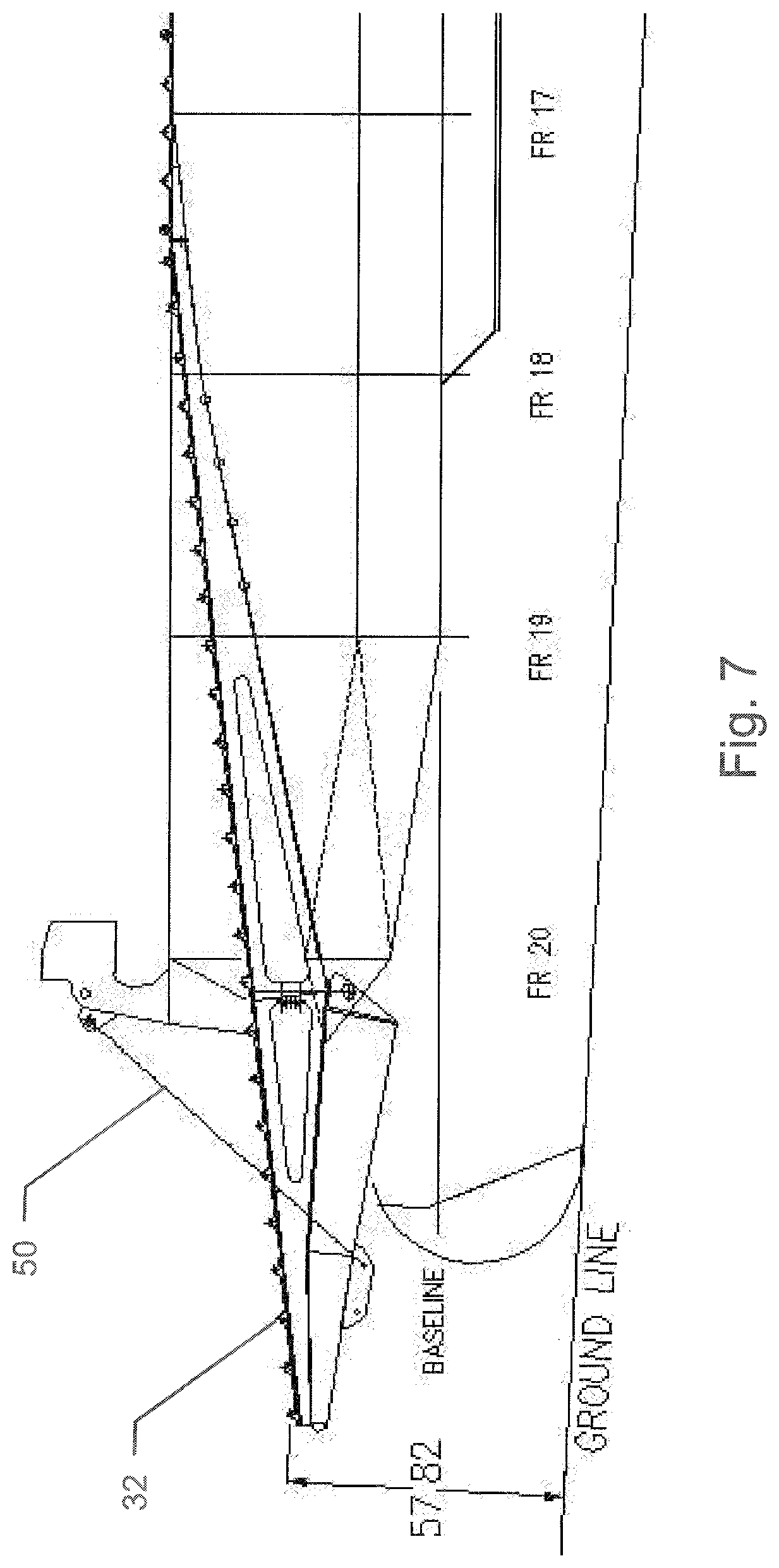 Patent US11787383 Figure 5 – Utilizing a multi-track cargo handling assembly on an amphibious air-cushion vehicle