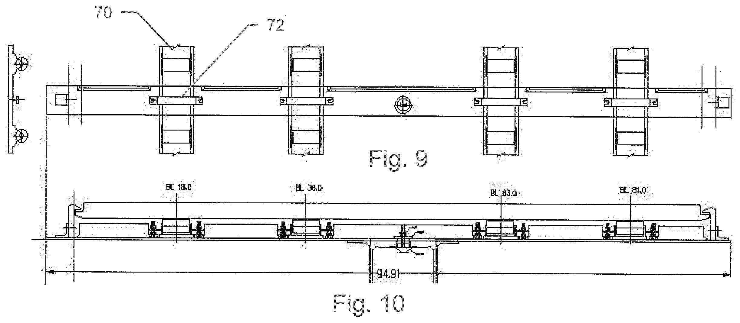 Patent US11787383 Figure 7 – Utilizing a multi-track cargo handling assembly on an amphibious air-cushion vehicle