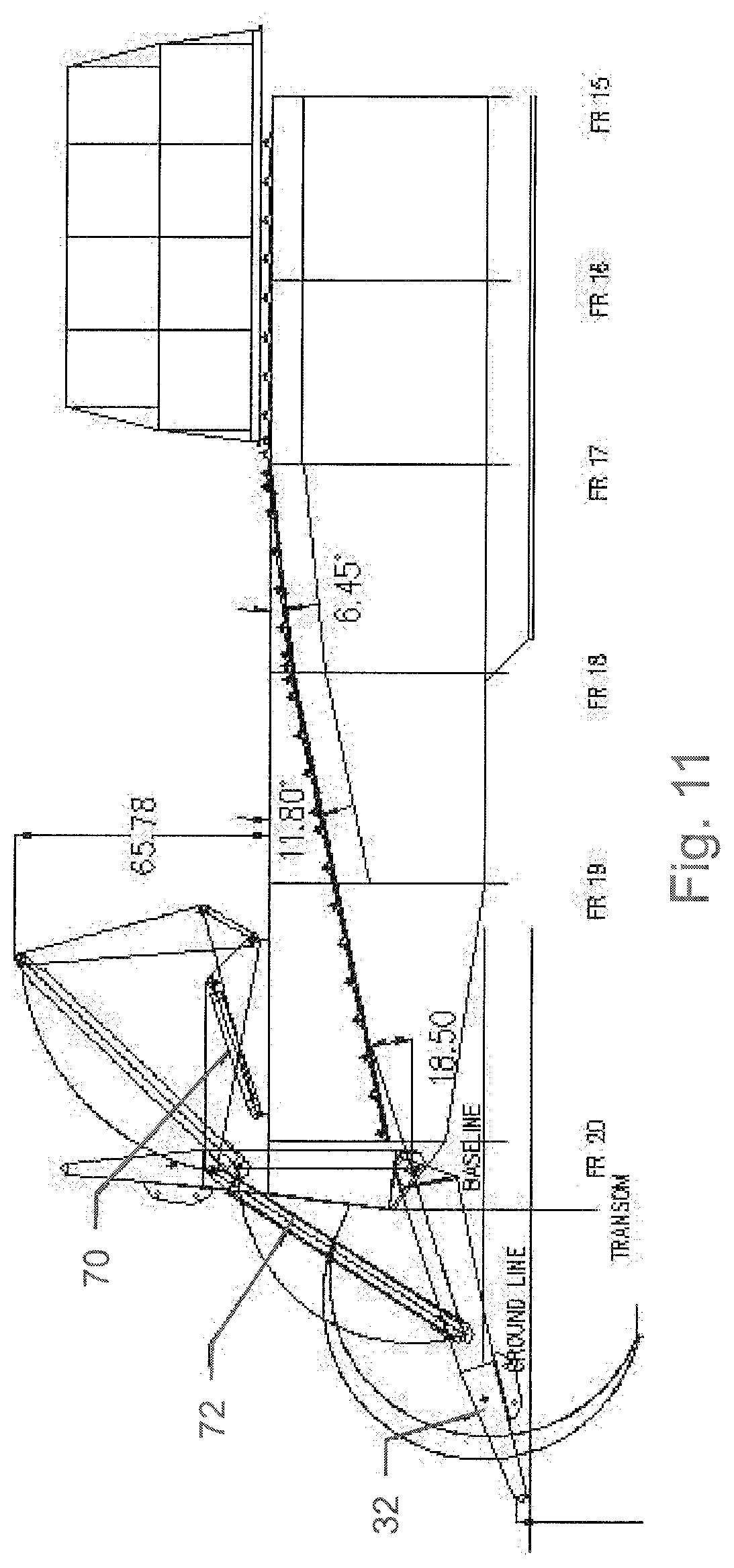 Patent US11787383 Figure 8 – Utilizing a multi-track cargo handling assembly on an amphibious air-cushion vehicle