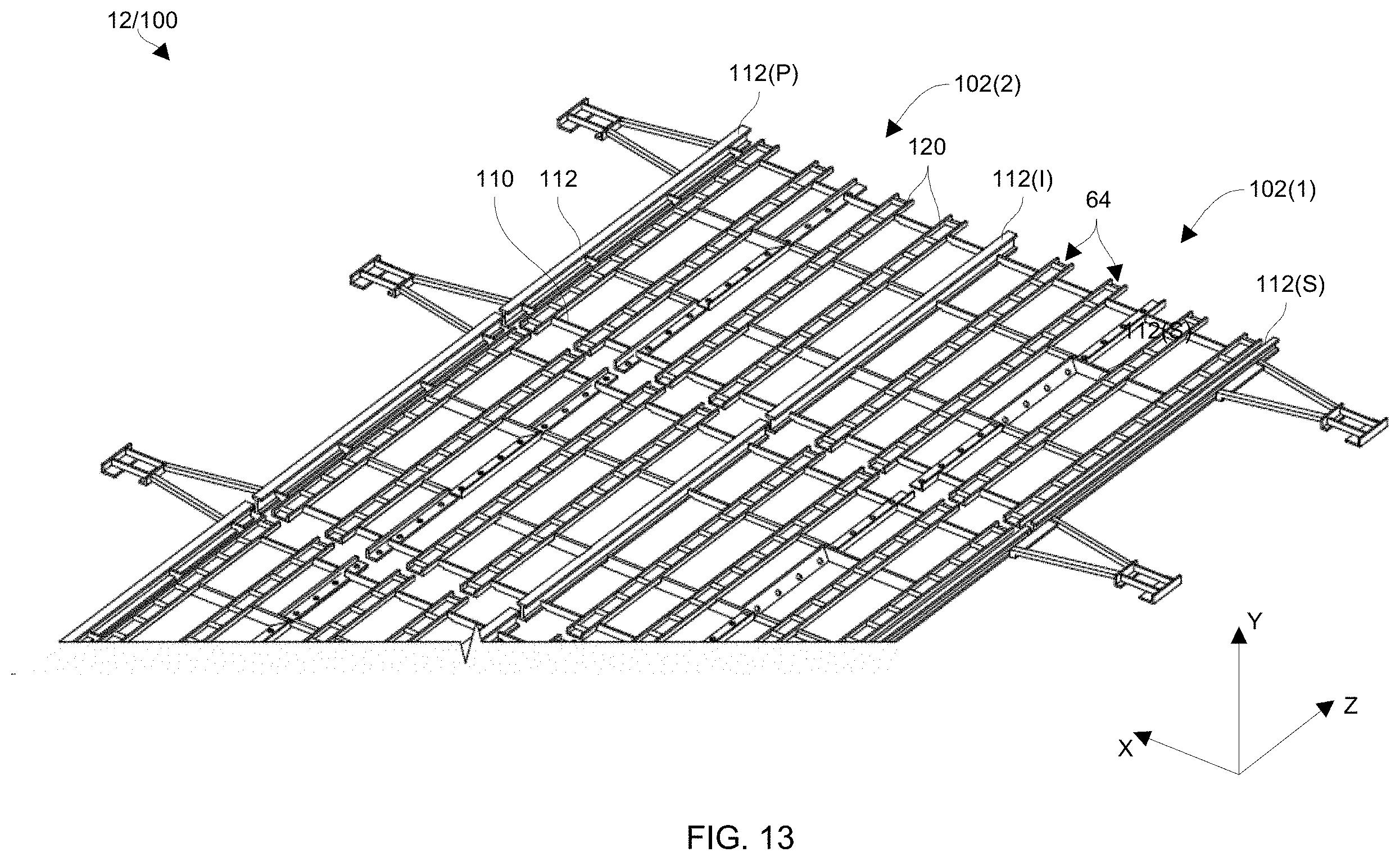 Patent US11787383 Figure 10 – Utilizing a multi-track cargo handling assembly on an amphibious air-cushion vehicle